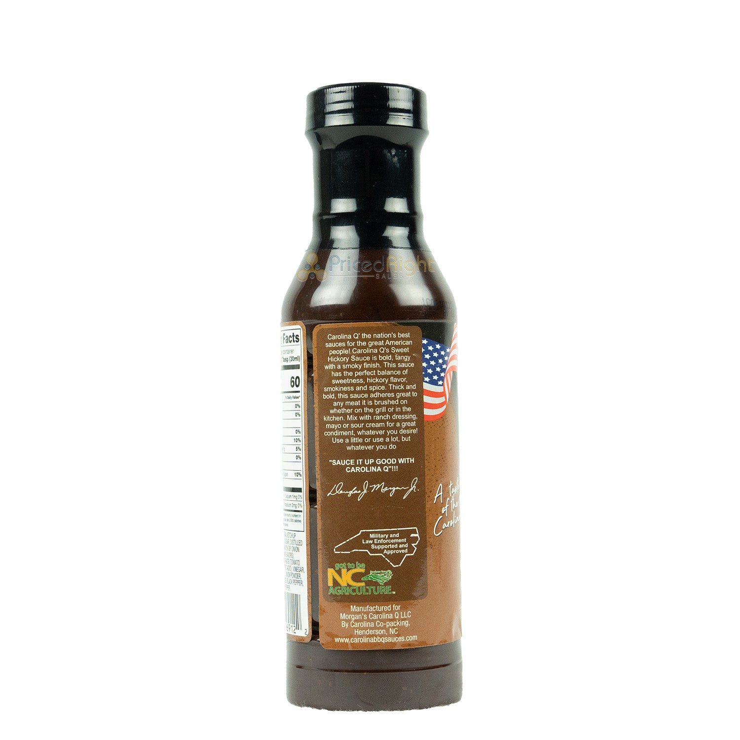 Morgan's Carolina Q Sweet Hickory Sauce Bold Tangy Smoky MSG & Gluten Free 12 oz