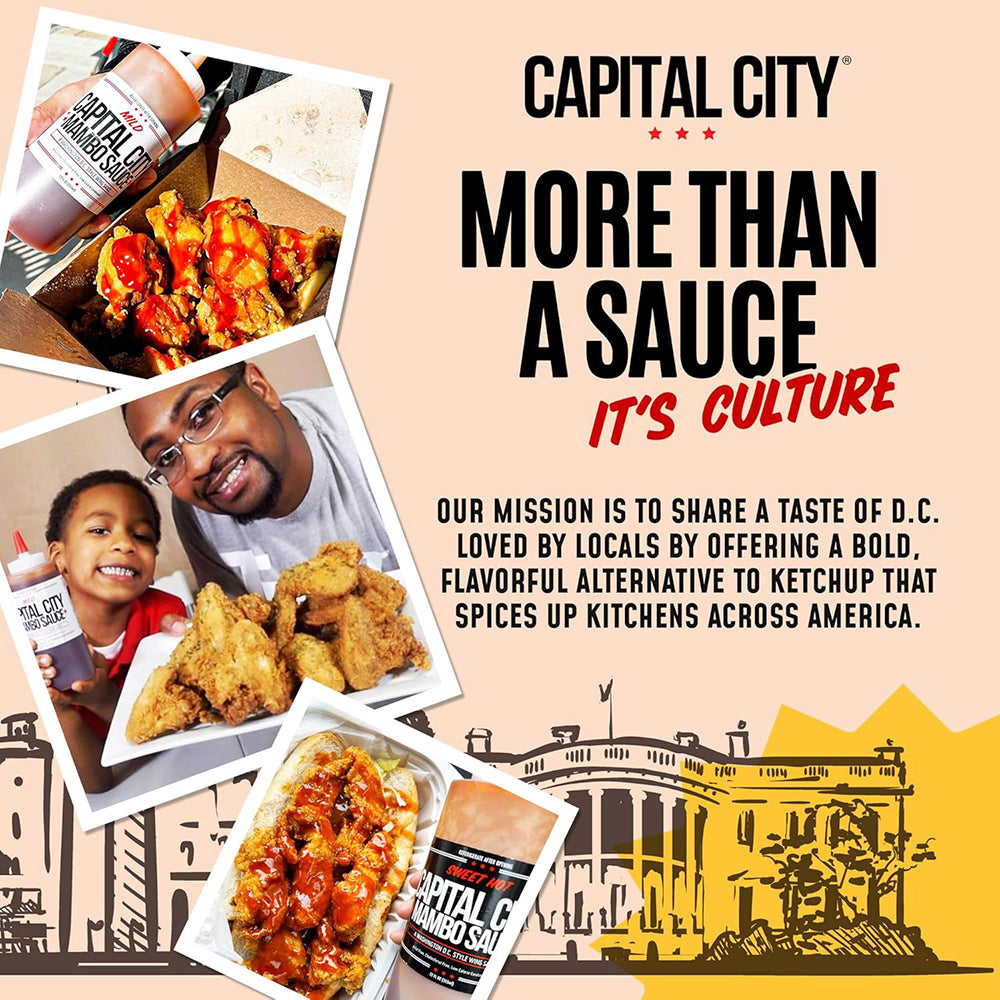 Capital City Sweet Mild Mambo Sauce 12 Oz Vegetarian Sweet and Tangy CC-012MI