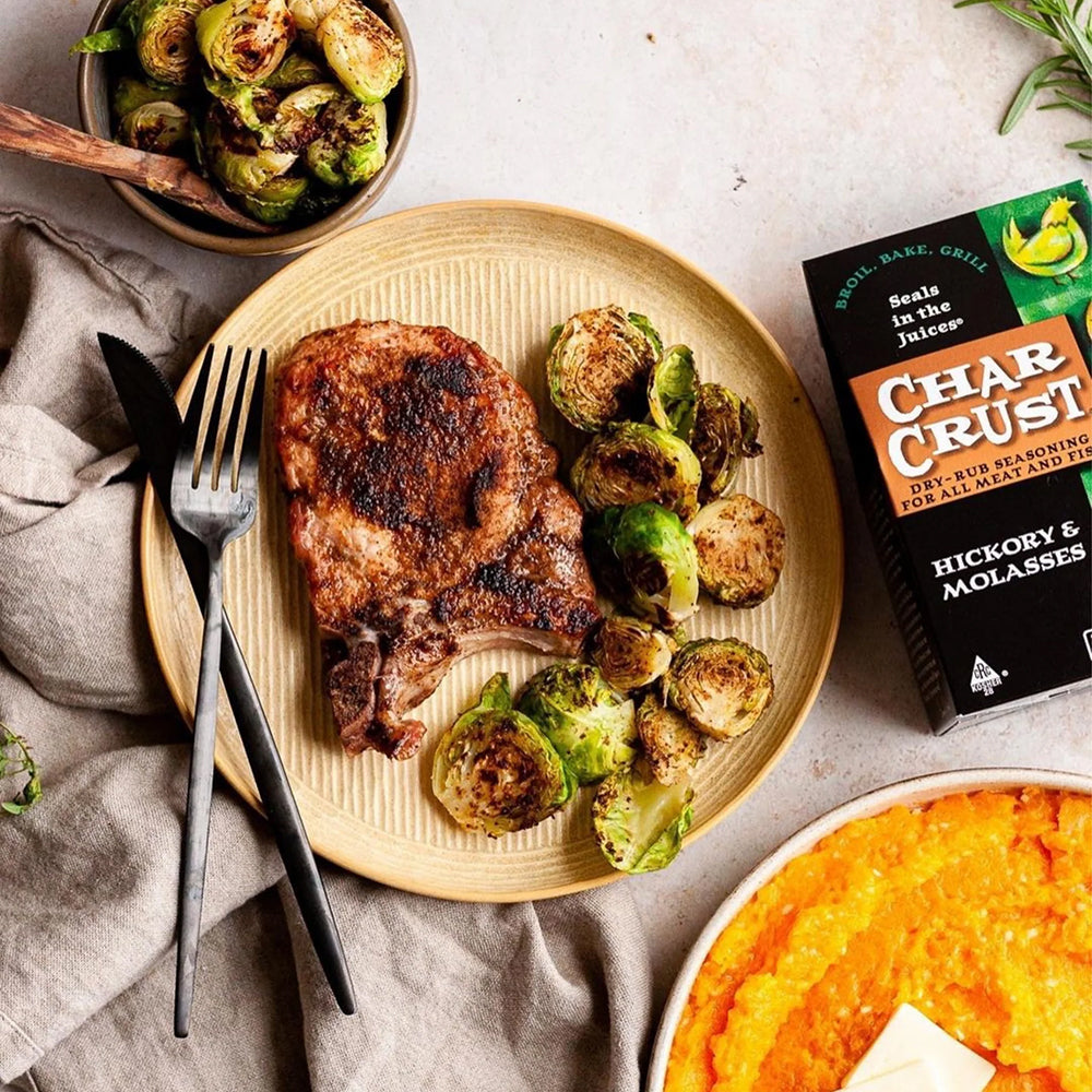 Char Crust Hickory and Molasses Dry Rub Seasoning 4 Oz Kosher Meat and Fish