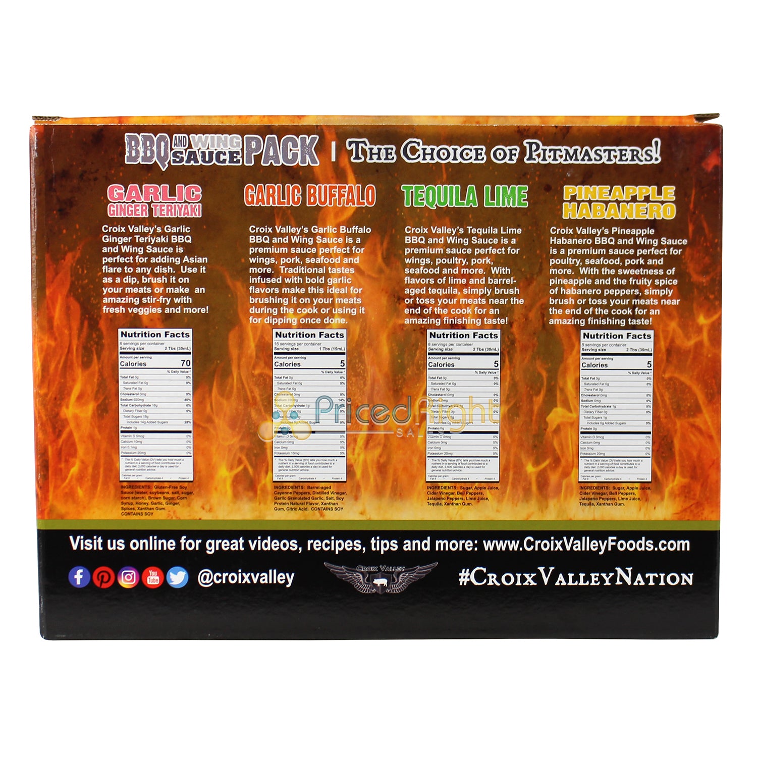 Croix Valley Foods Croix Valley BBQ and Wing Sauce Four Pack Gluten Free