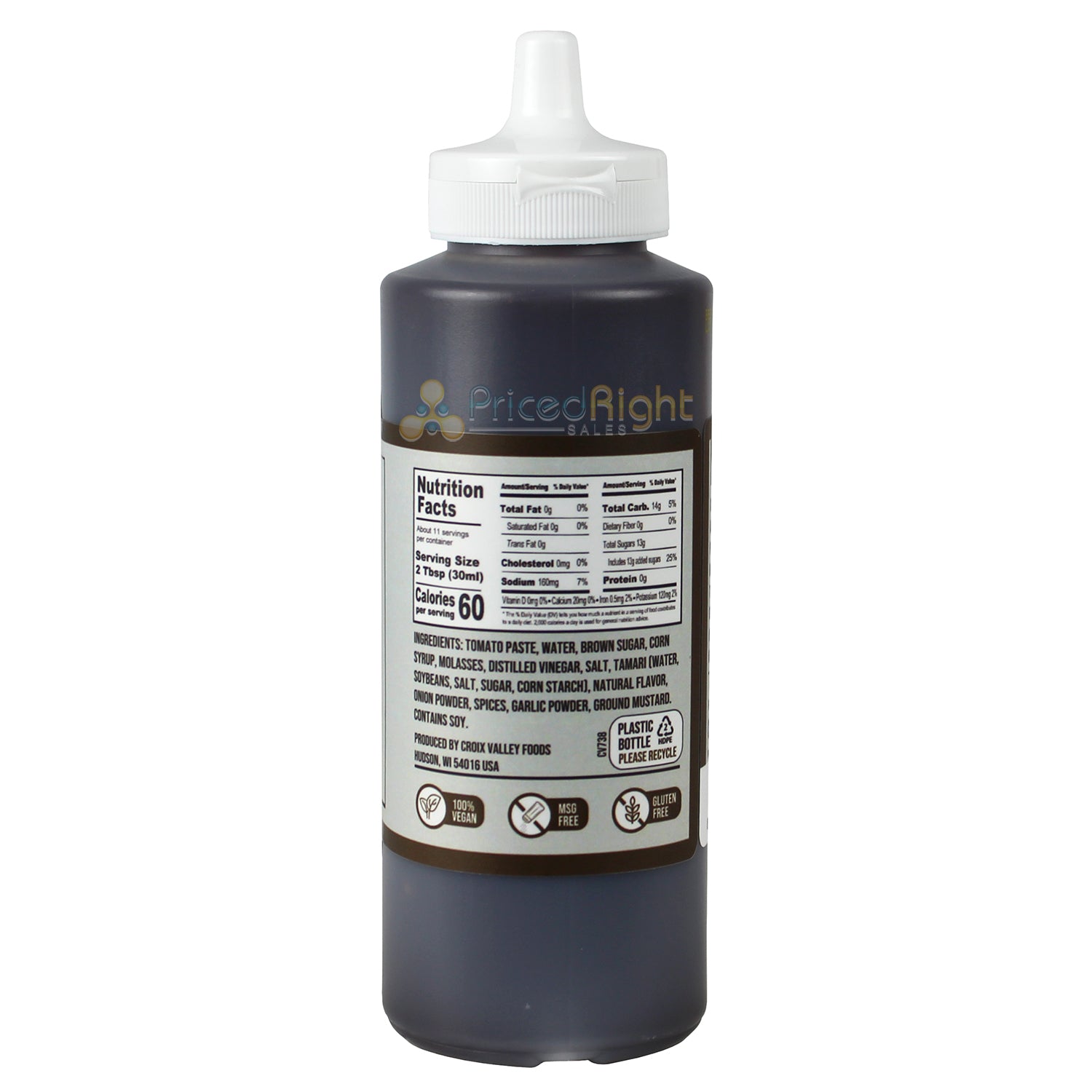 Croix Valley Foods Foundry Series Midnight Molasses BBQ Sauce 13.5 Oz Vegan