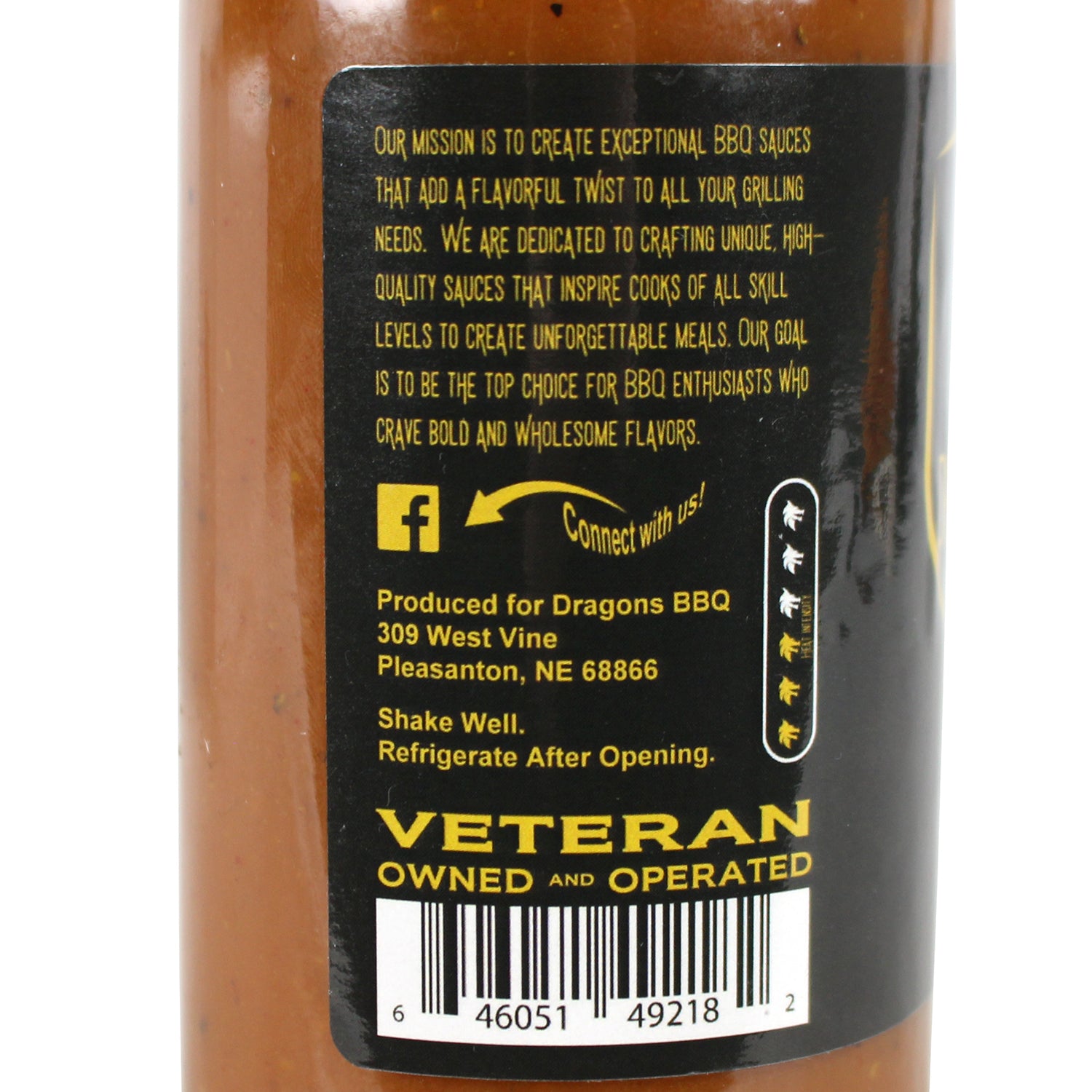 Dragons BBQ Mustard Man Barbecue Sauce 12 Oz Medium Heat DBBQ-MUSTARD