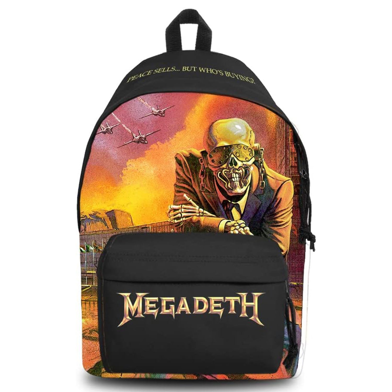 Rocksax Megadeth Peace Sells Daypack Laptop Pocket Adjustable Straps 17 x 13 in