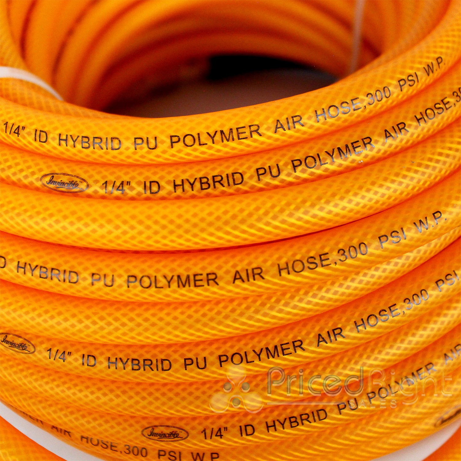 1/4" x 100 ft Air Hose with Bend Restrictors High Flow Hybrid Polymer FA14100RC3