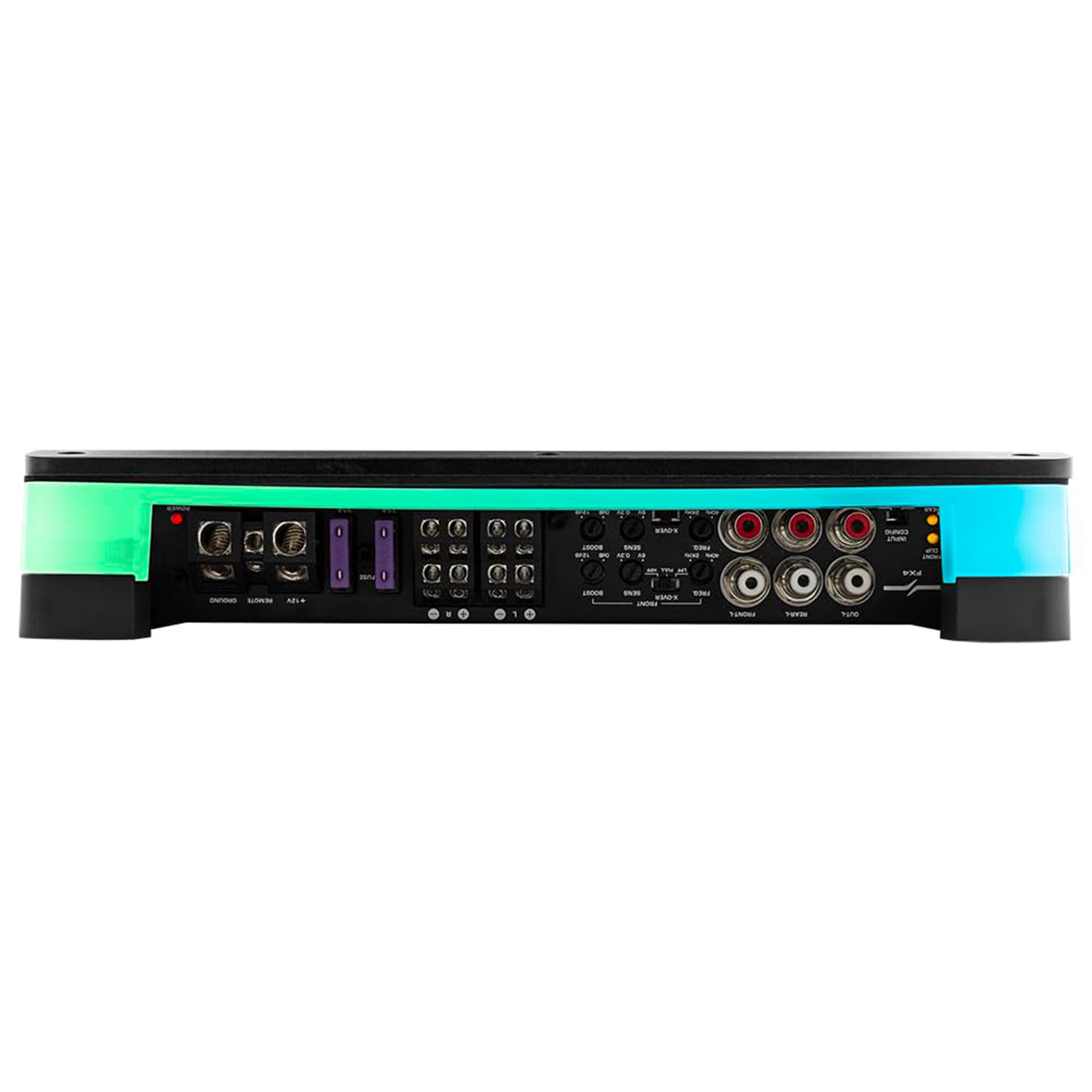 DS18 Flush Mount 4 Channel Class D Amplifier Car Audio 4x180W Rms RGB Lights FX4