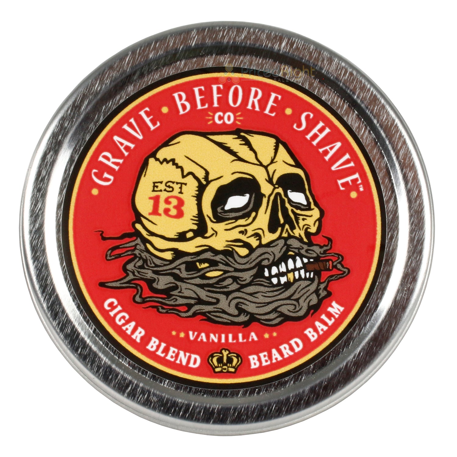 Grave Before Shave Handcrafted Beard Balm Strong Hold Cigar Blend Vanilla 2 Oz