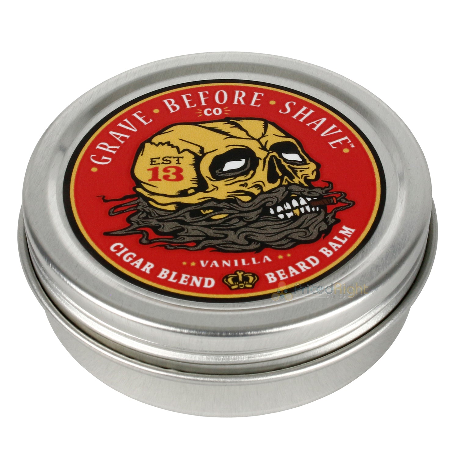 Grave Before Shave Handcrafted Beard Balm Strong Hold Cigar Blend Vanilla 2 Oz