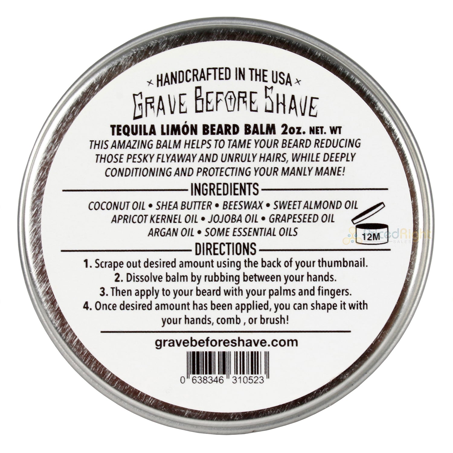 Grave Before Shave Quality Handcrafted Tequila Limon Blend Beard Balm 2 Ounce