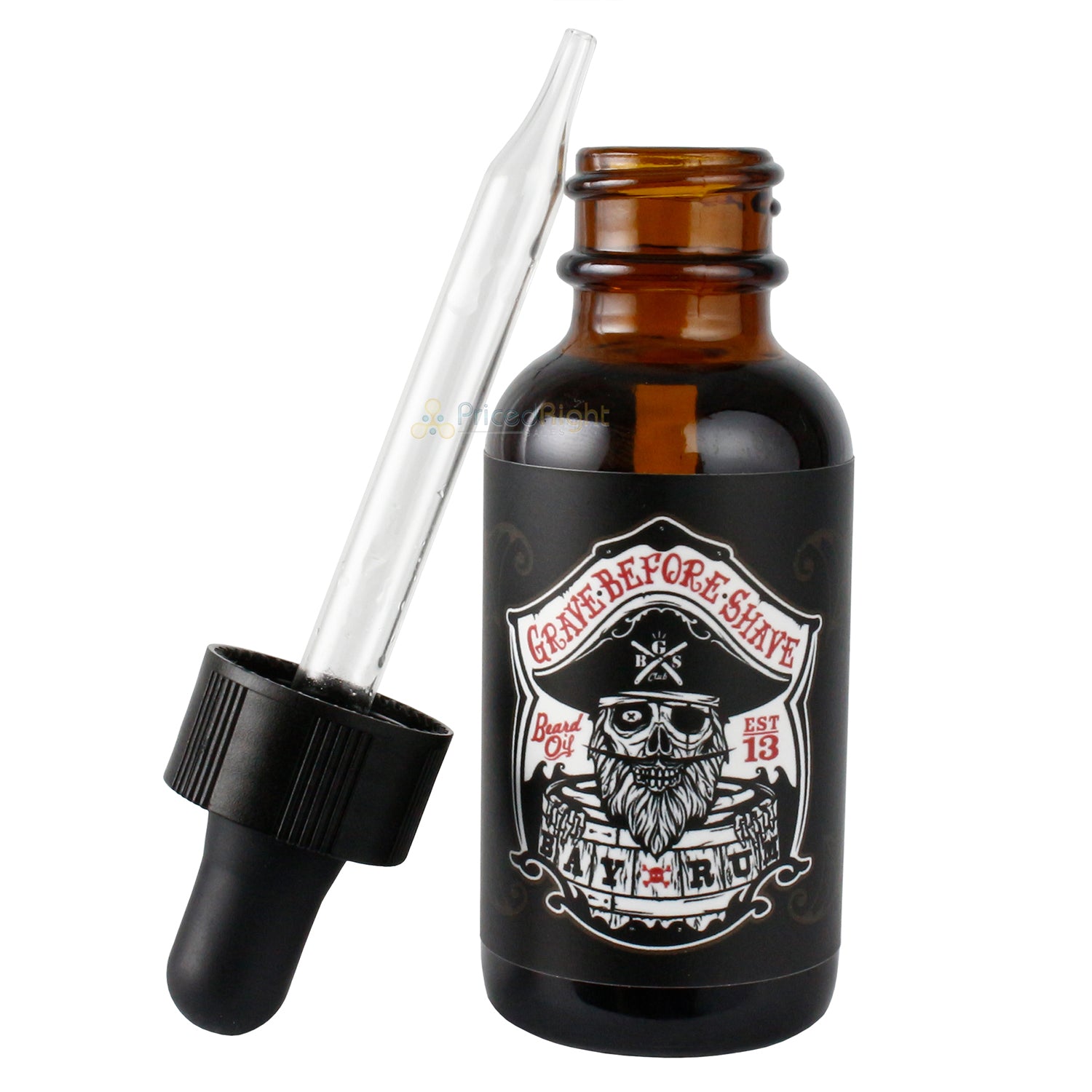 Grave Before Shave Beard & Mustache Oil Conditioner Bay Rum Blend Dropper 1 Oz