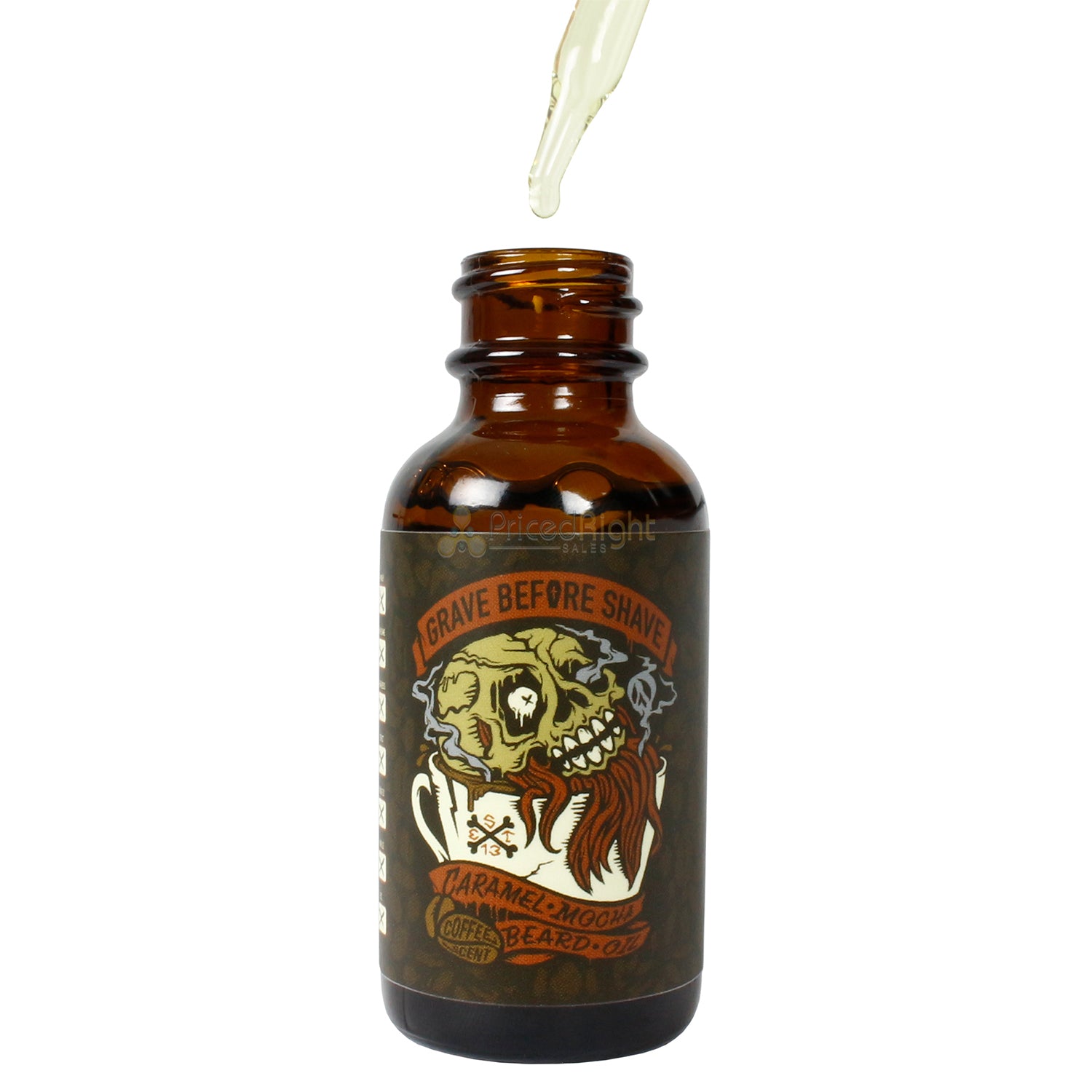 Grave Before Shave Beard & Mustache Oil Conditioner Caramel Mocha Blend 1 Oz