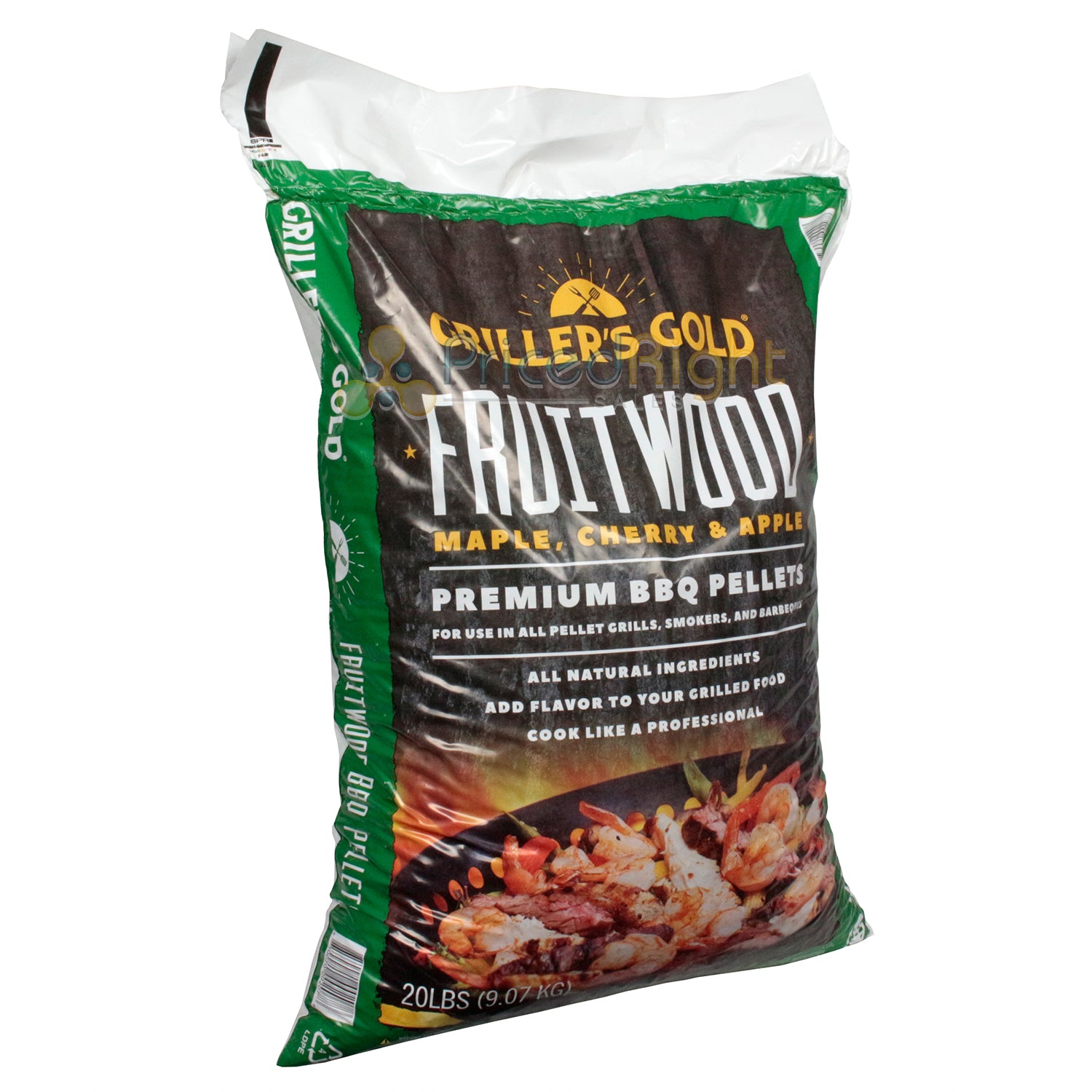 Griller's Gold Fruitwood Premium BBQ Pellets Maple Cherry Apple All Natural 20lb