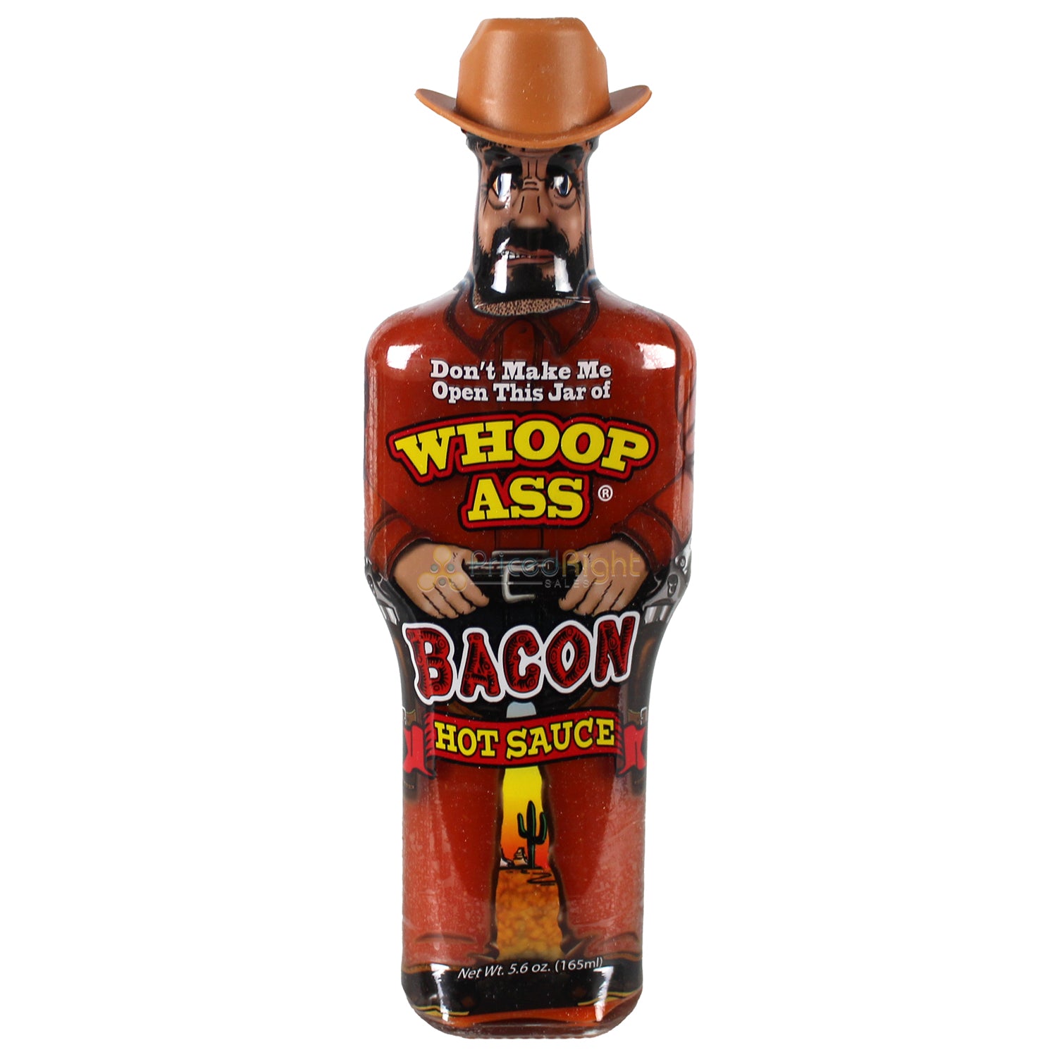 Whoop Ass Hot Sauce Wooden Crate Gift Set Habanero Roasted Garlic Bacon GS621