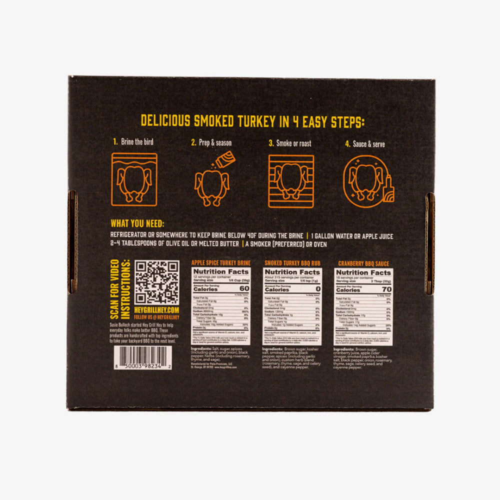 Hey Grill Hey Smoked Turkey Brine & Seasoning Kit Up To 20 Pound Bird H03401