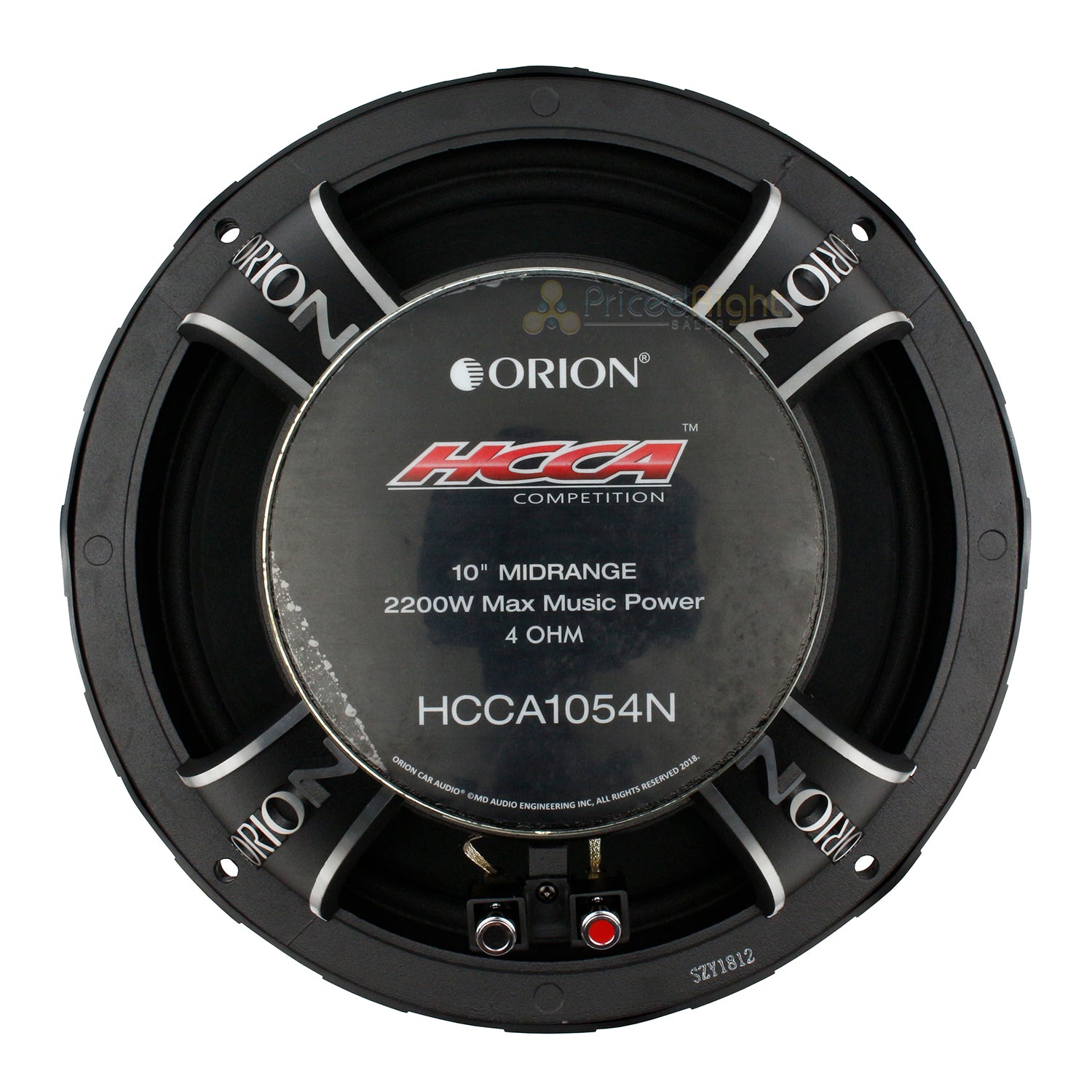 Orion 10" High Efficiency Midrange Speaker 4 Ohm 550W Rms 2200W Max HCCA1054N