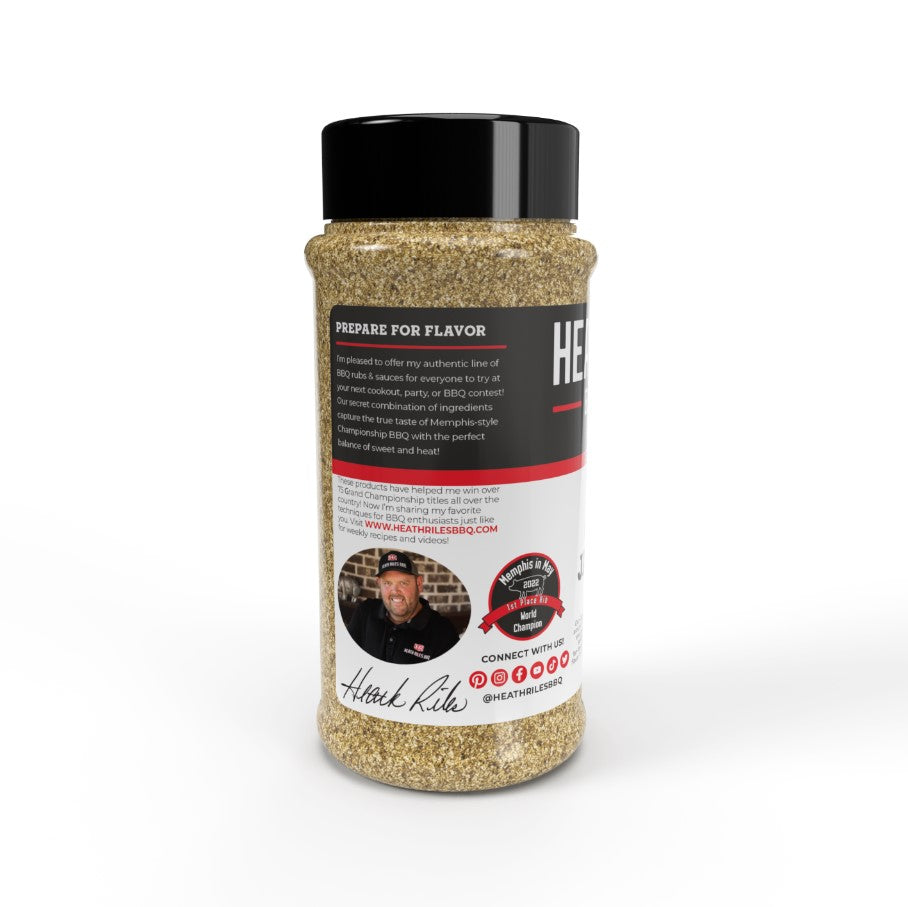 Heath Riles BBQ Authentic Garlic Jalapeno Rub 16 Oz Award Winning Championship