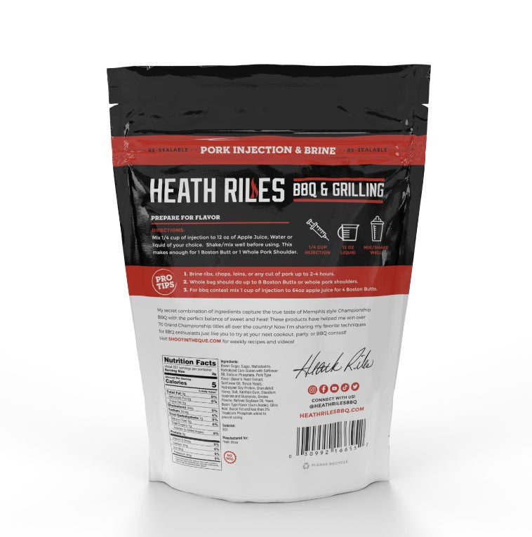 Heath Riles Authentic Pork Injection And Brine Award-Winning Recipe 1-Pound Bag