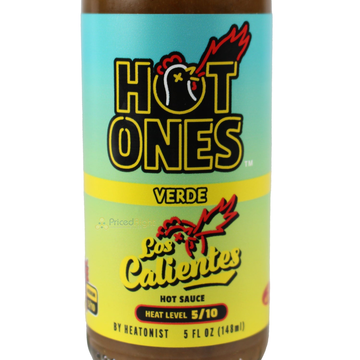 Los Calientes Verde Hot Ones Hot Sauce 5 Oz 5/10 Heat Level