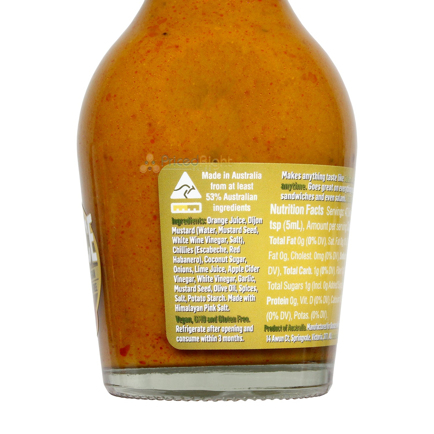 Bunsters Salami Hot Sauce 8/10 Heat All Purpose Vegan Gluten Non Gmo Free 8oz