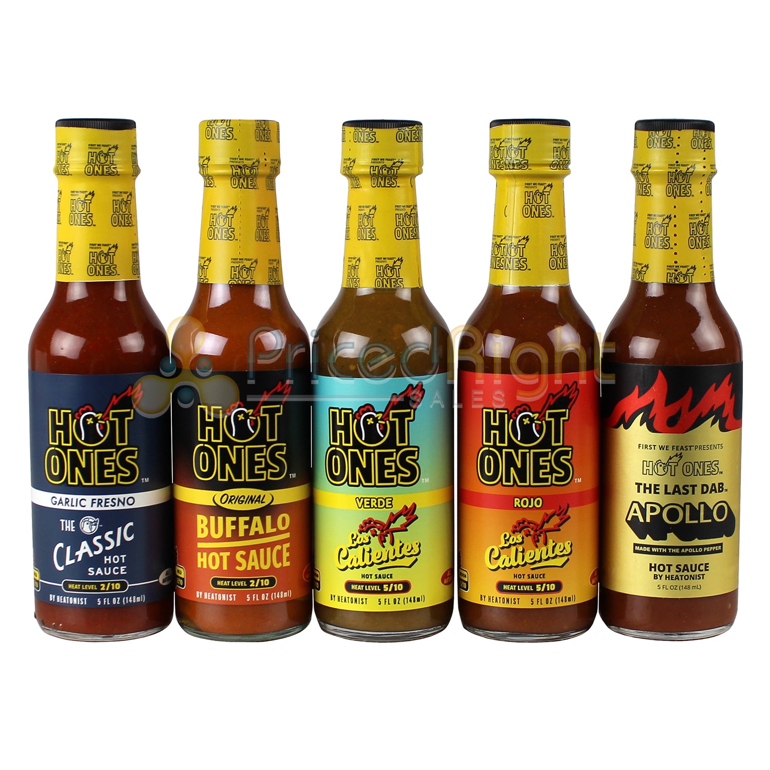 Hot Ones Fan Favorite Party Pack Hot Sauces 5 Pack Gift Set 5 Oz HSP-HOPP-1