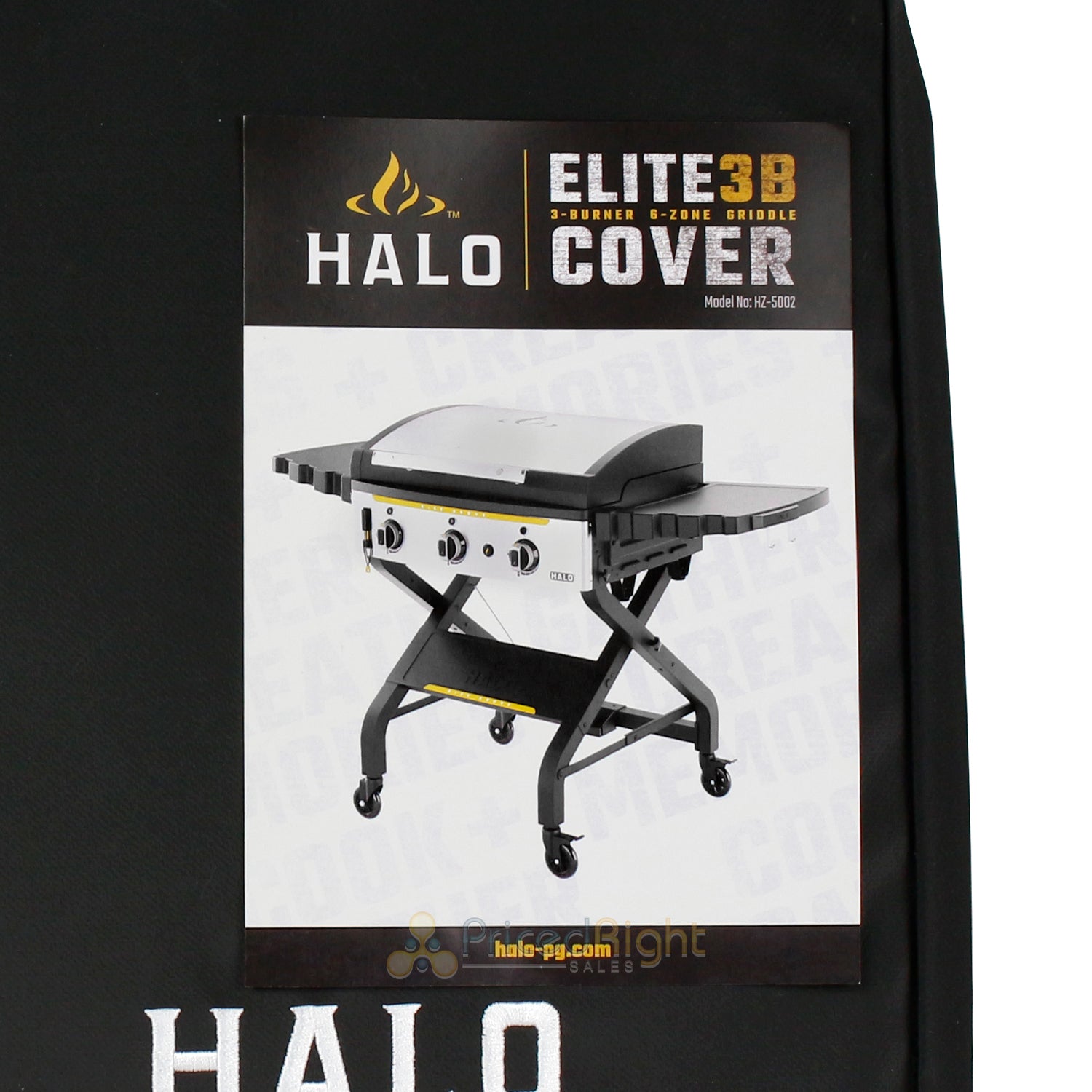 Halo Elite 3-Burner Griddle Cover 600D Polyester Custom-Tailored Wind-Proof