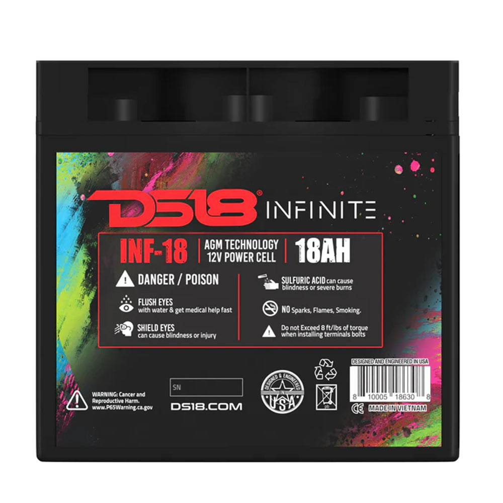 Infinite 750 Watts 18 AH AGM Power Cell Battery DS18 INF-18AH