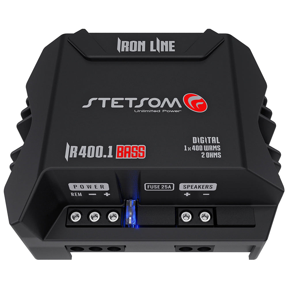 Stetsom IR400.1 BASS Digital Amplifier 400W RMS 2 Ohm Stable Subwoofer