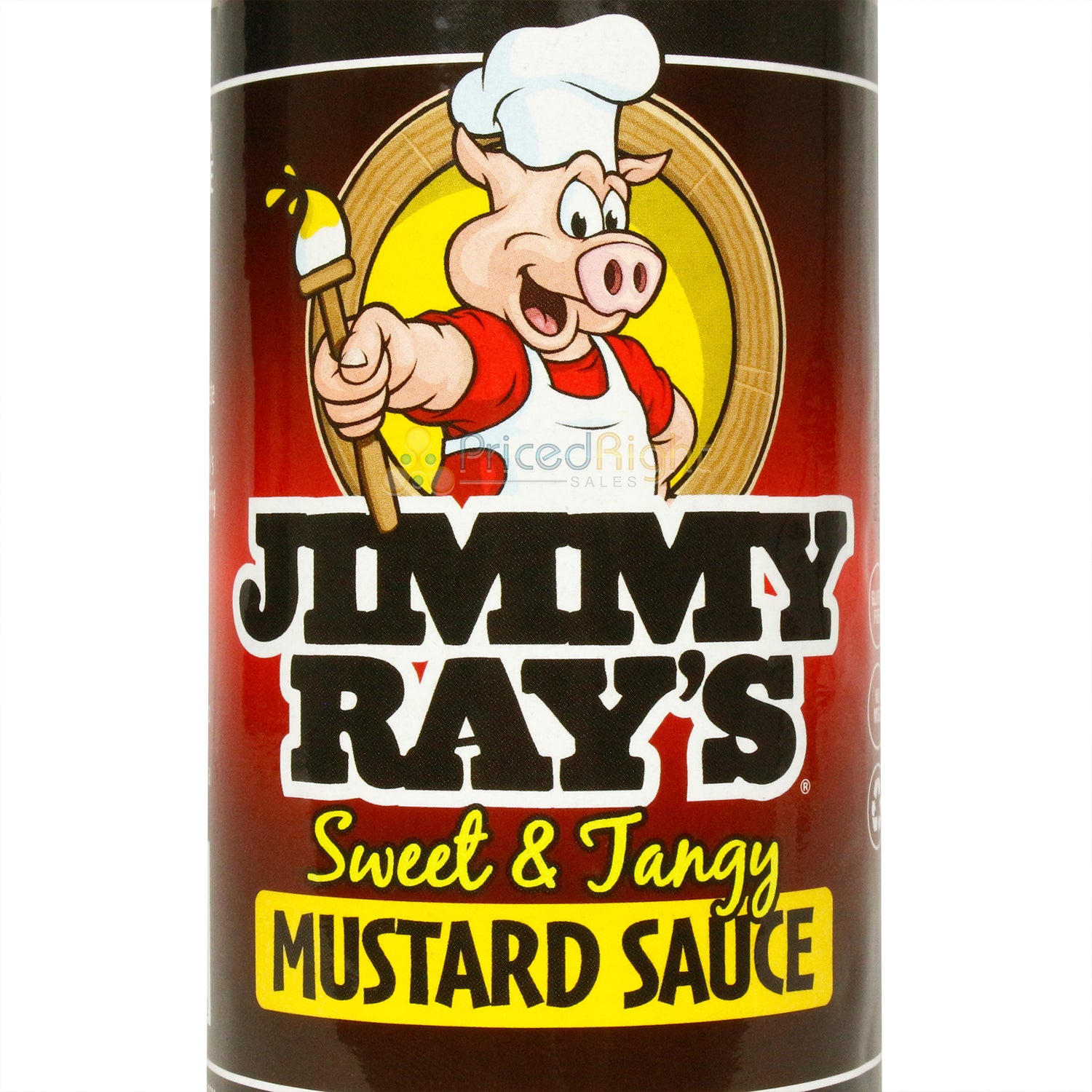 Jimmy Ray's Sweet & Tangy Mustard BBQ Sauce Pork Gluten Free No MSG 12 Ounce