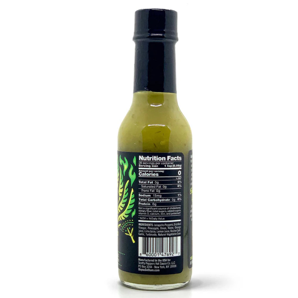 Bayou Gotham Juju Guru Tropic Jalapeño Hot Sauce 5 Oz Mild Heat JUJU-GURU-5OZ