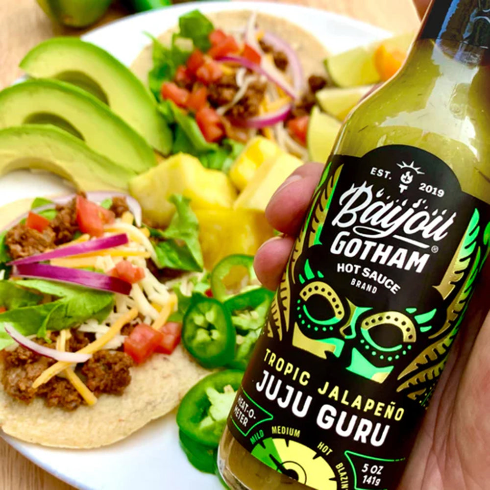 Bayou Gotham Juju Guru Tropic Jalapeño Hot Sauce 5 Oz Mild Heat JUJU-GURU-5OZ