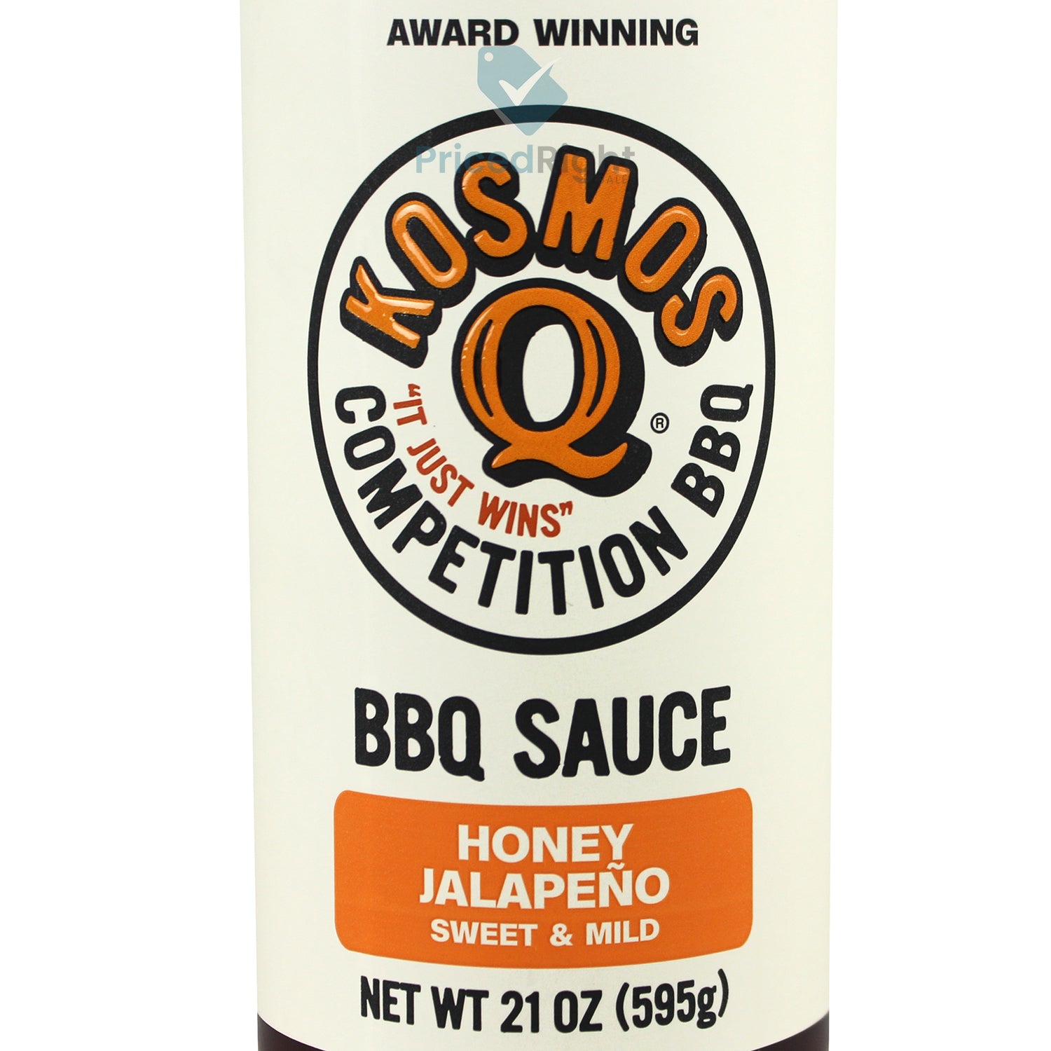 Kosmos Honey Jalapeno BBQ Sauce Sweet and Spicy 21 Oz Bottle KOS-HNY-JALA