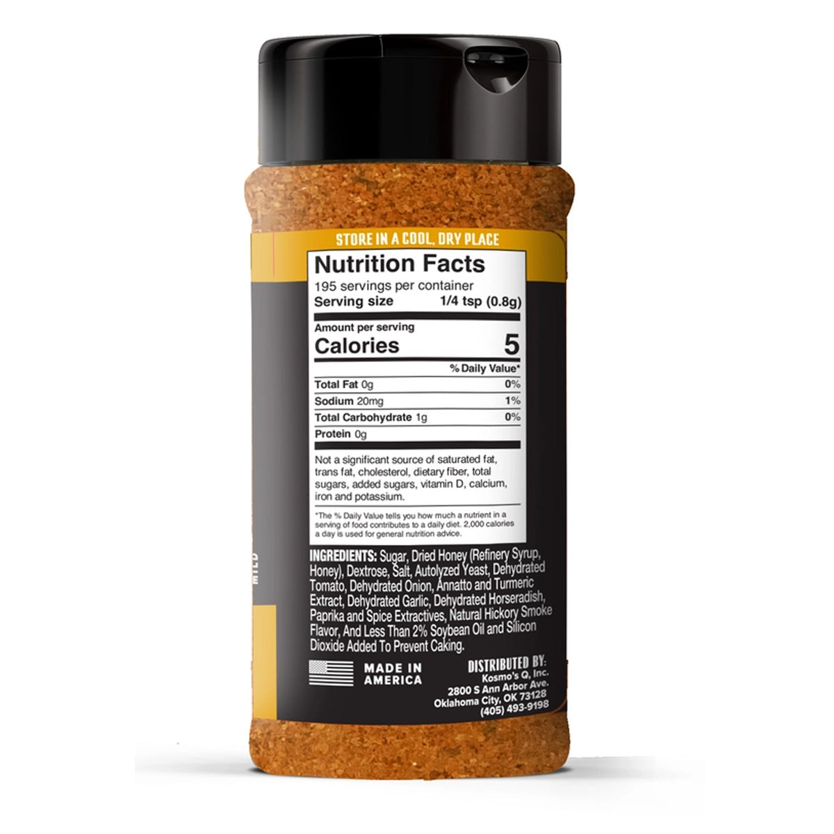 Kosmos Q Wing Dust Honey BBQ Dry Rub Seasoning Competition Rated Pit Master