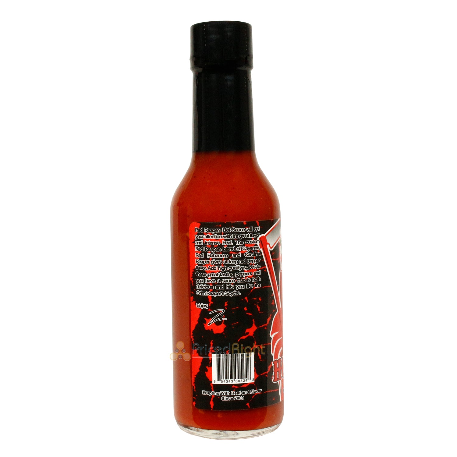 Volcanic Peppers Red Reaper Hot Sauce High Heat Habanero Carolina Reaper 5 Oz