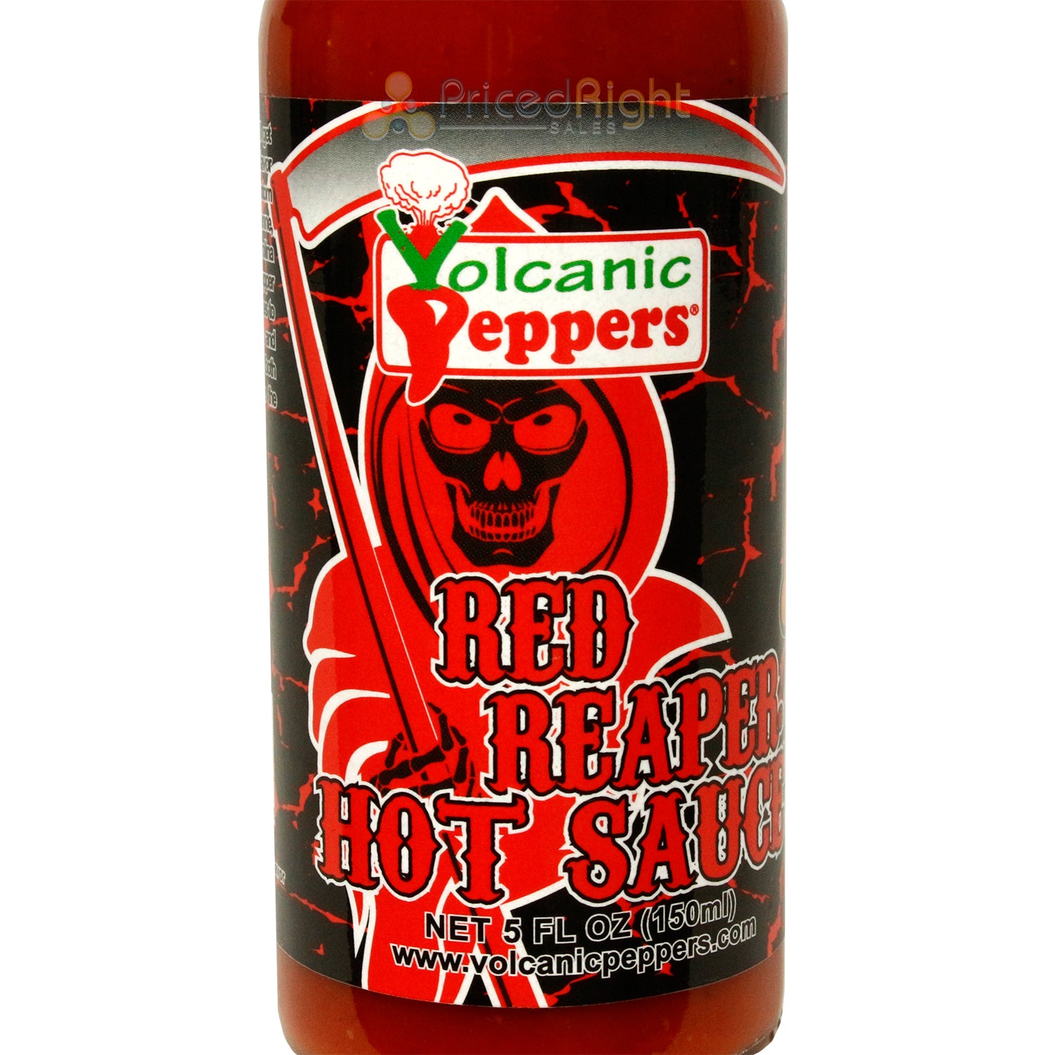 Volcanic Peppers Red Reaper Hot Sauce High Heat Habanero Carolina Reaper 5 Oz