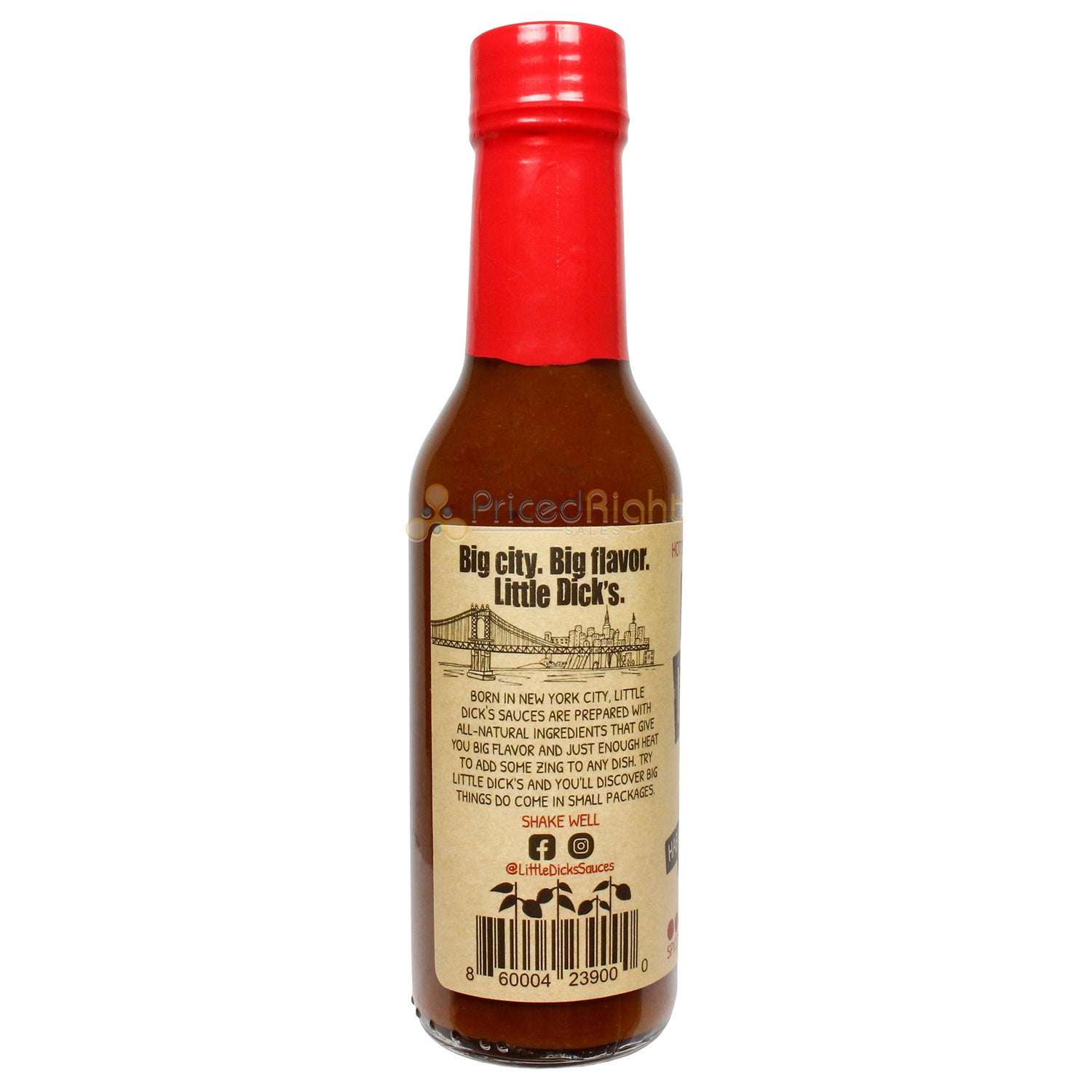 Little Dick's Habanero Peach Hot Sauce Gluten Free 4/5 Spice Small Batch 5 Fl Oz