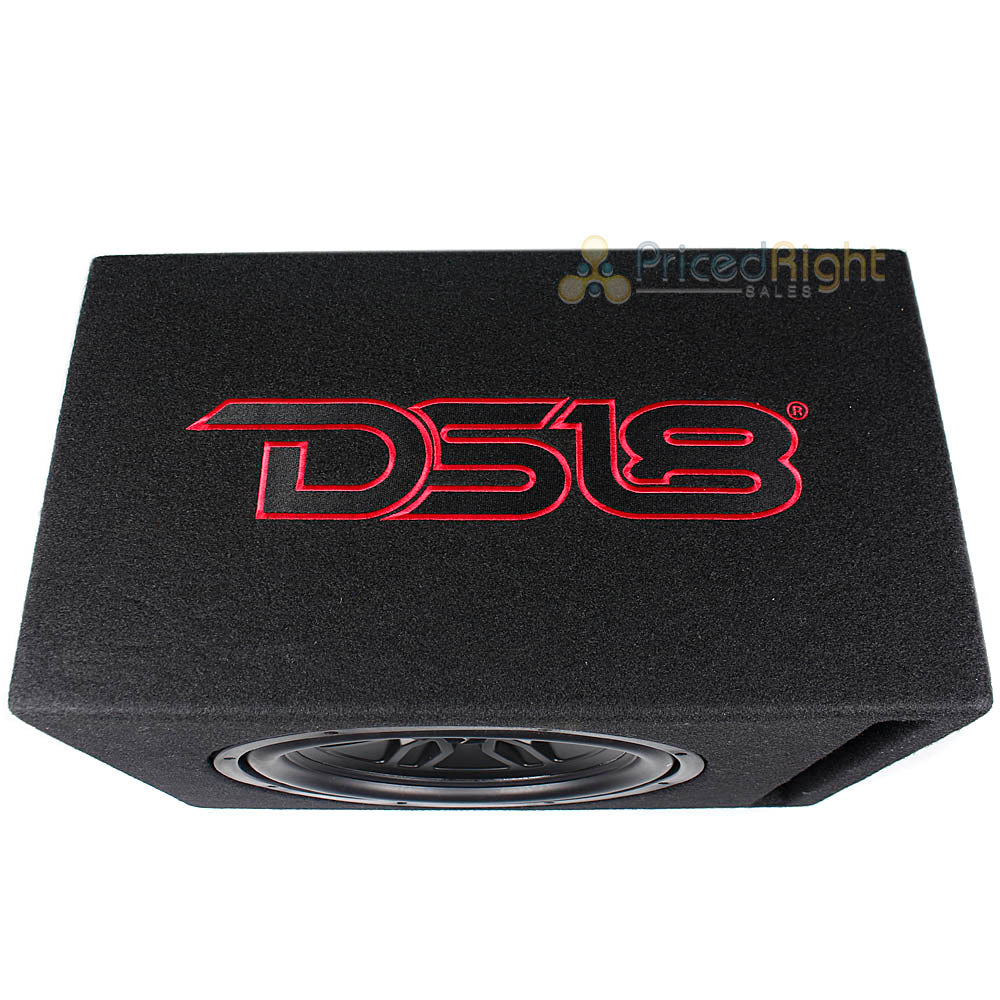 DS18 Bass Package 12" Ported Subwoofer Box S-1500.1 Amplifier & 4ga Kit LSE-112A