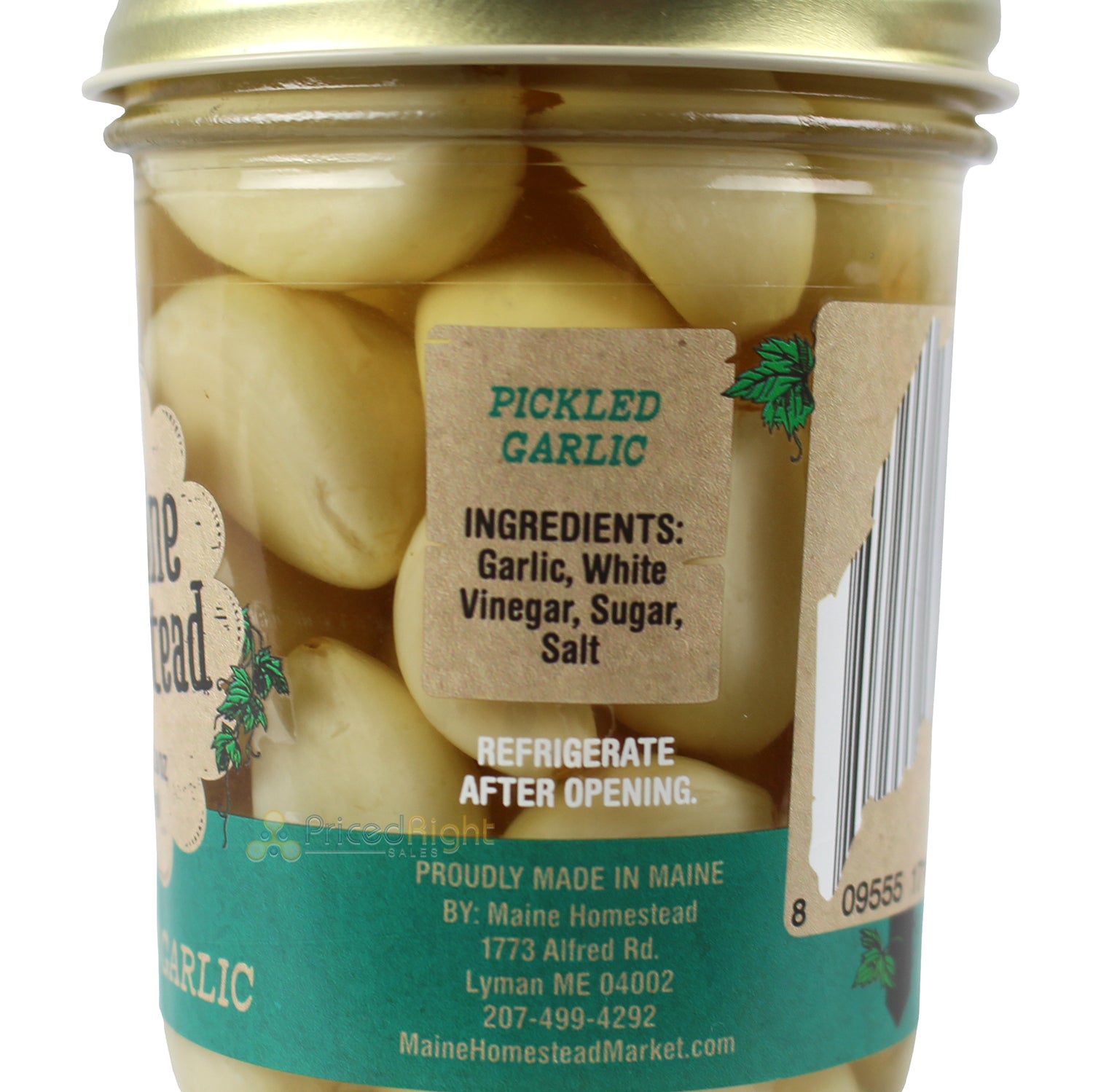 Maine Homestead Pickled Garlic 8 Oz Vegan and Gluten Free