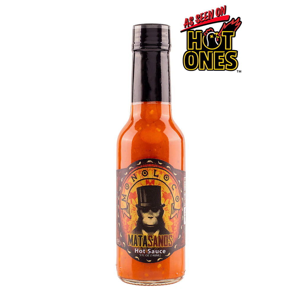 Matasanos Hot Sauce Chile Monoloco 5 Oz 9/10 Heat Level Contains Carolina Reaper