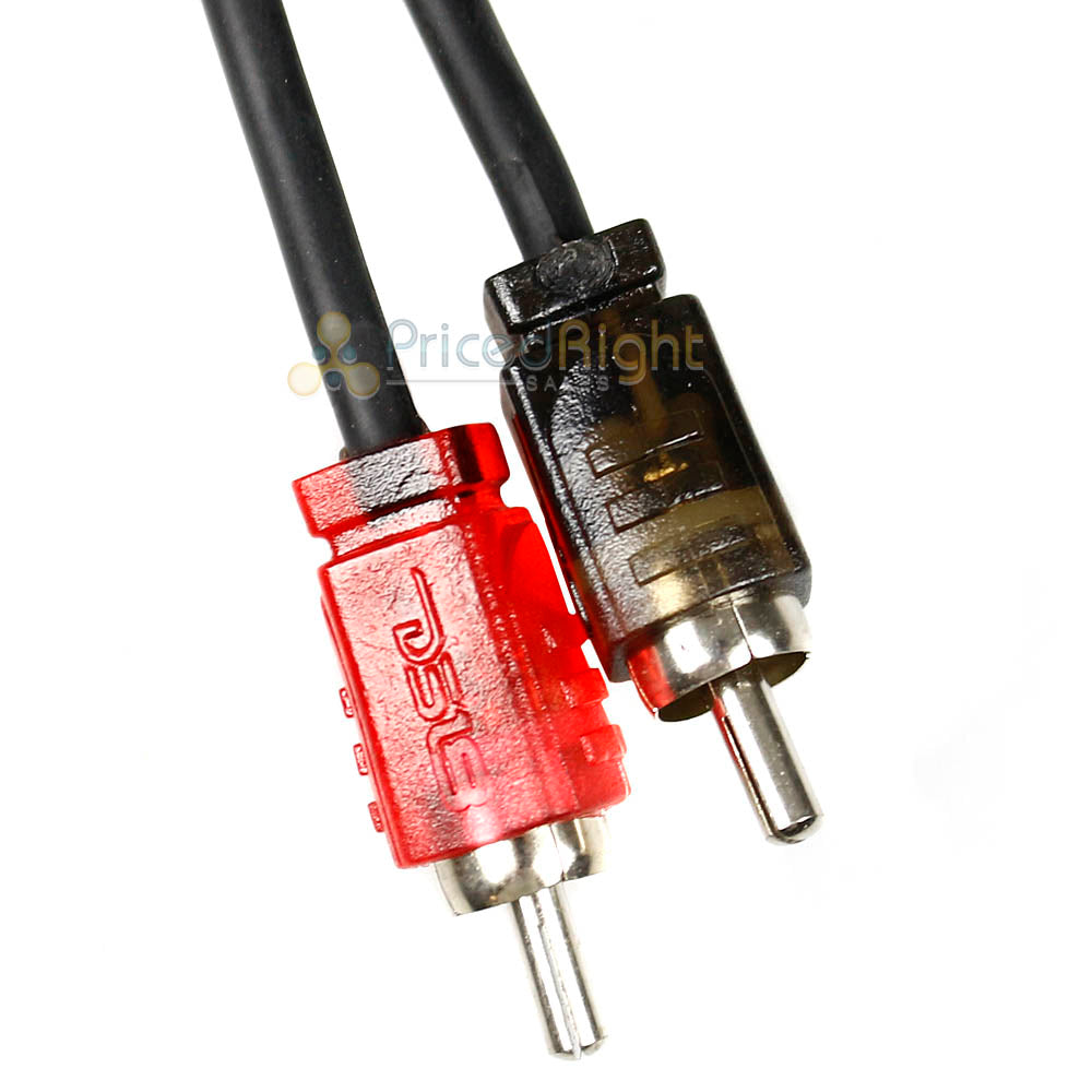 DS18 3 Ft Aux to RCA Cable 3.5mm 2 Channel Interconnect Car Audio MP3DUALRCA3FT