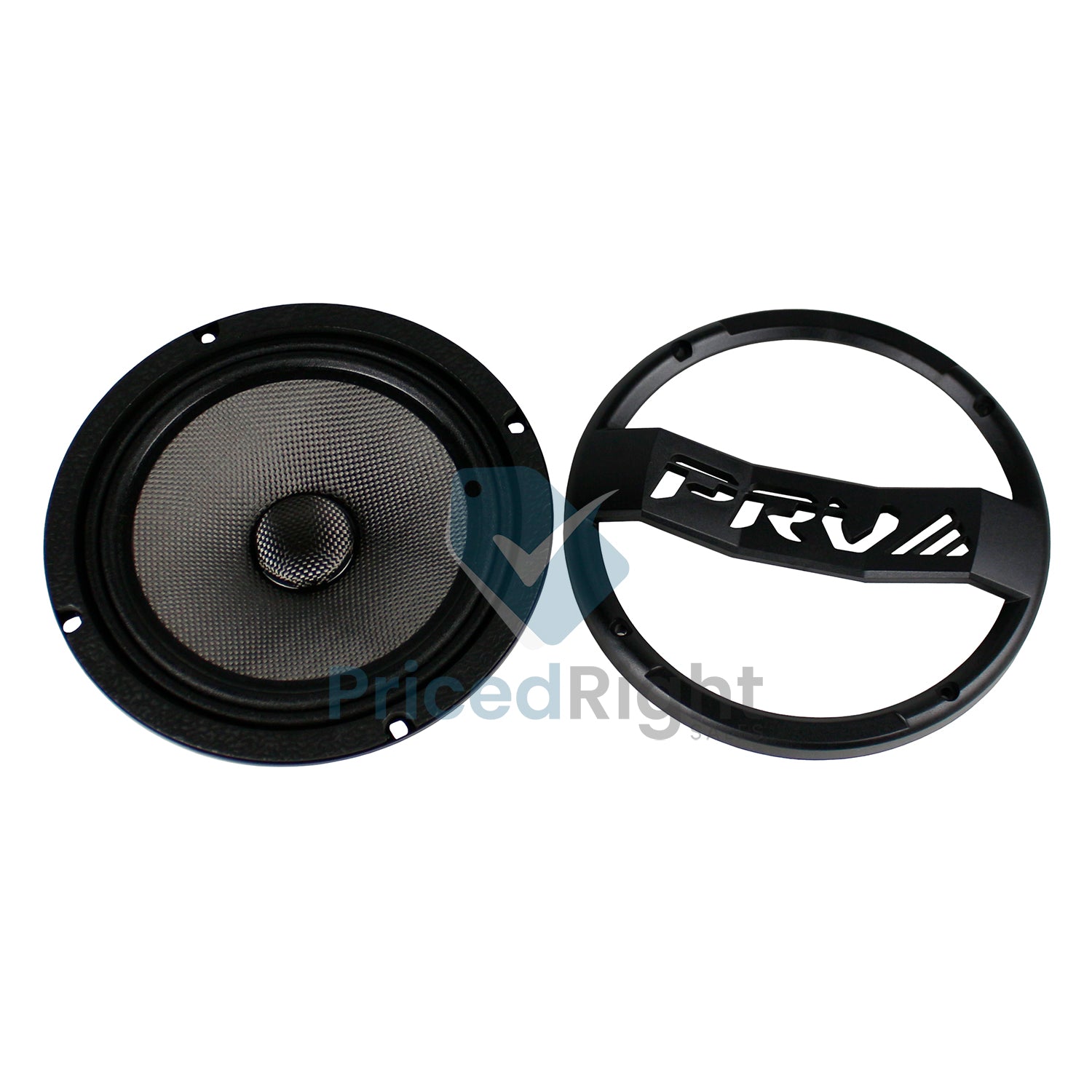 PRV 8" Motorcycle Midrange Speaker 400W 4 Ohm Carbon Fiber MT8MR400CF-NDY-4 SLIM