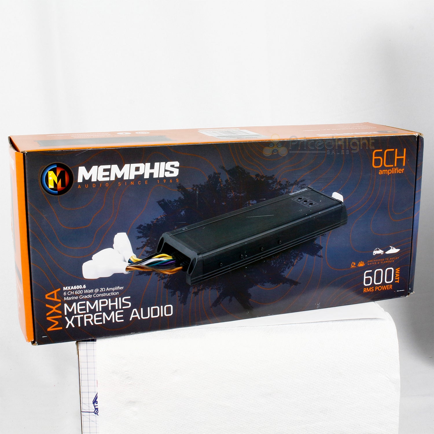 Memphis Audio Marine Powersports Amplifier Compact IP66 Water Resistant MXA600.6