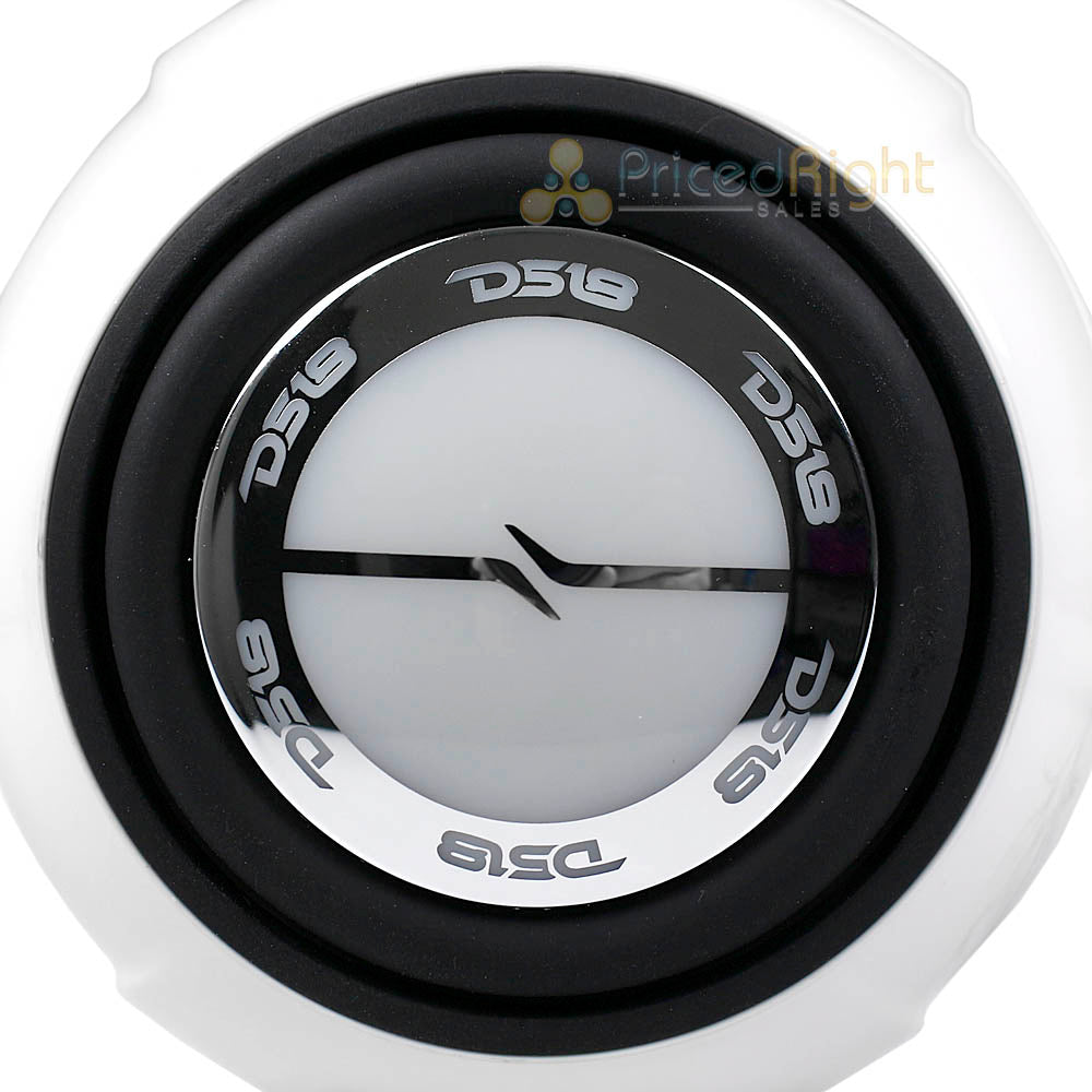 ﻿DS18 8" Neodymium Marine Tower Speakers White with RGB LED Light 550 Watts