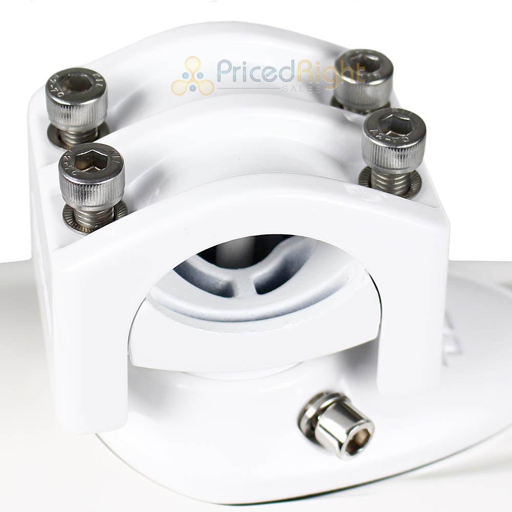 ﻿DS18 8" Neodymium Marine Tower Speakers White with RGB LED Light 550 Watts