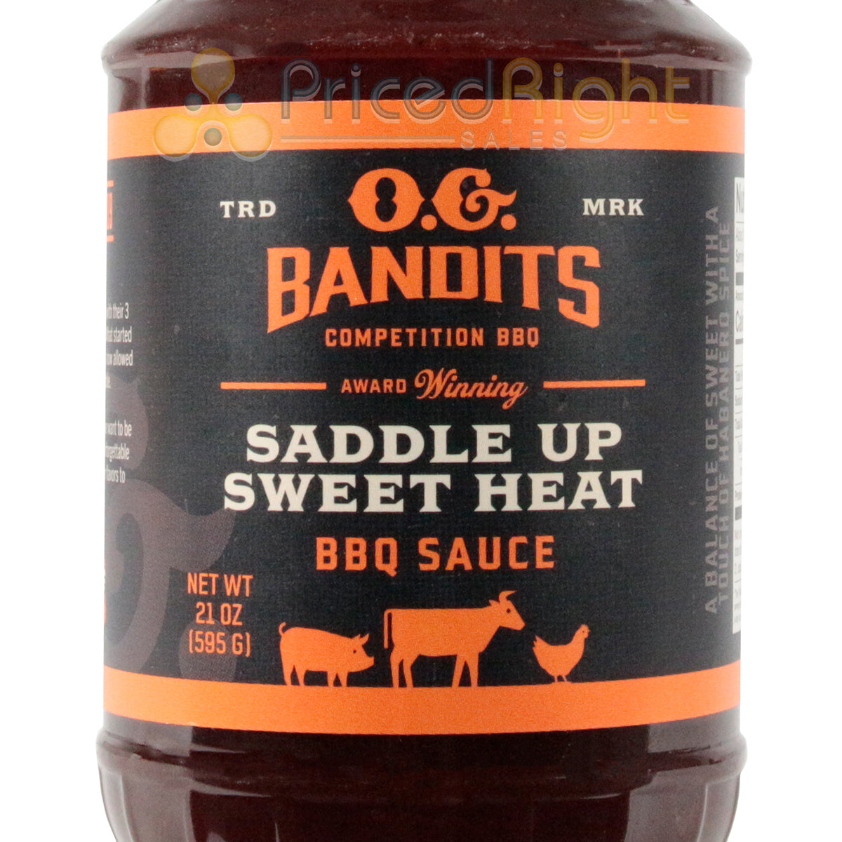 O.G. Bandits Saddle Up Sweet Heat BBQ Sauce 21 Ounce Competition Award Winning