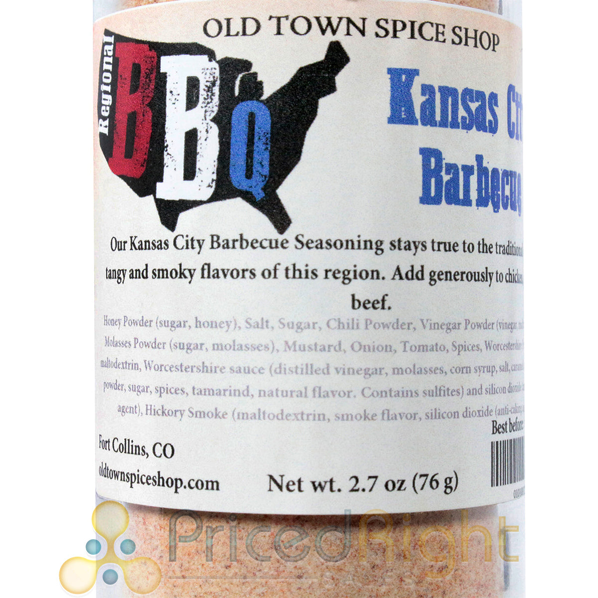 Old Town Spice Shop Kansas City Barbecue Seasoning Chicken Pork Beef 2.7 Ounce