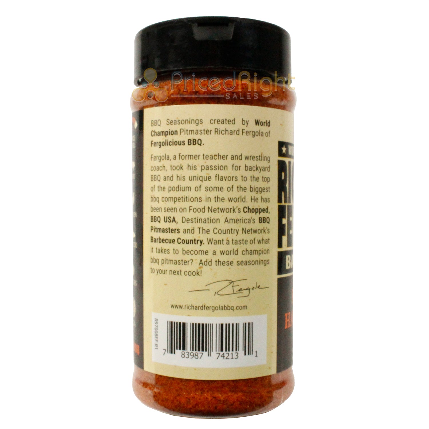 Richard Fergola BBQ Honey Habenero Spicy Rub Pork Chicken Seafood Beef 11 oz