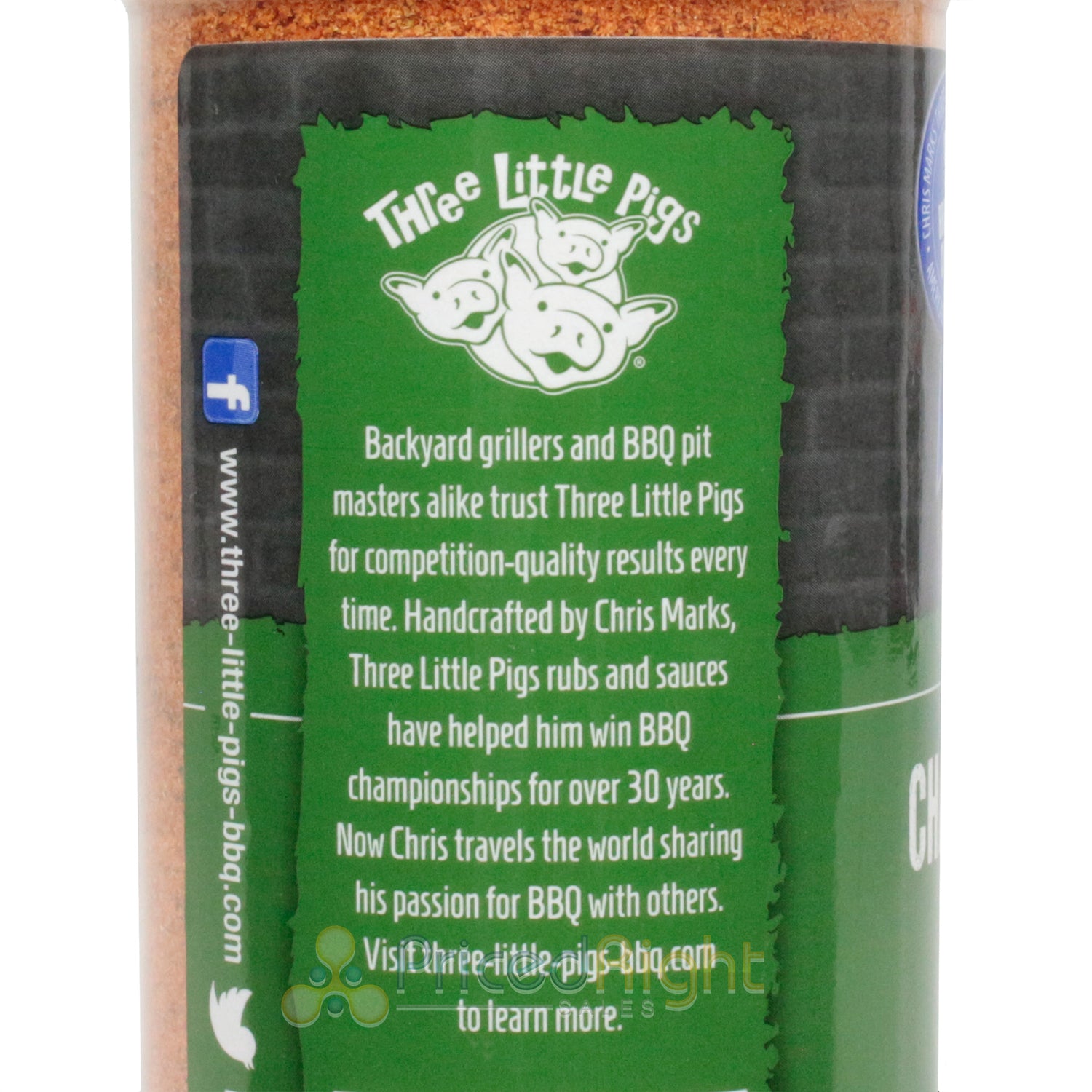 Three Little Pigs Kansas City Hot Championship BBQ Rub All Purpose 10.8 Ounce