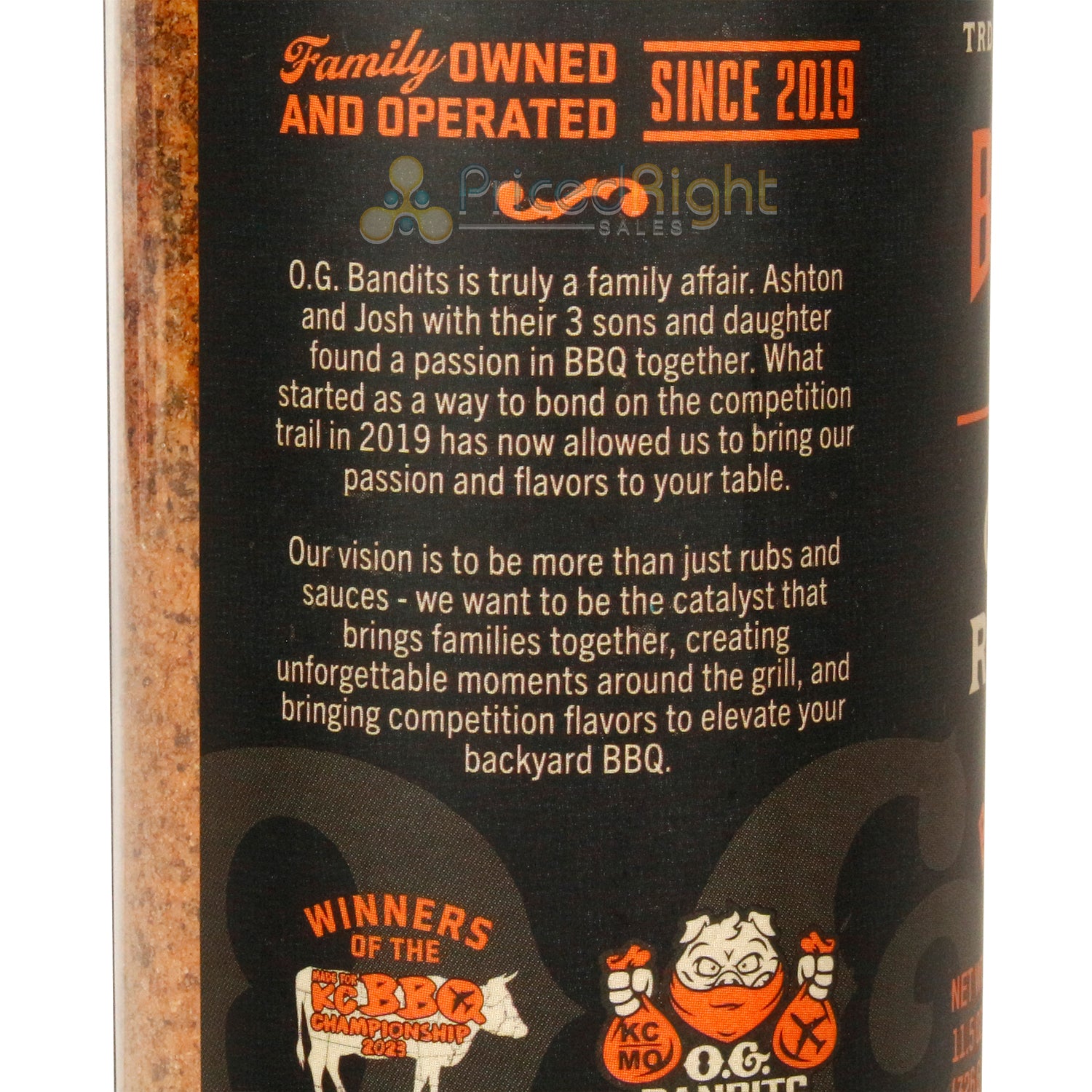 O.G. Bandits Cattle Rustler Brisket Rub Seasoning Savory & Bold Beef 11.5 Ounce