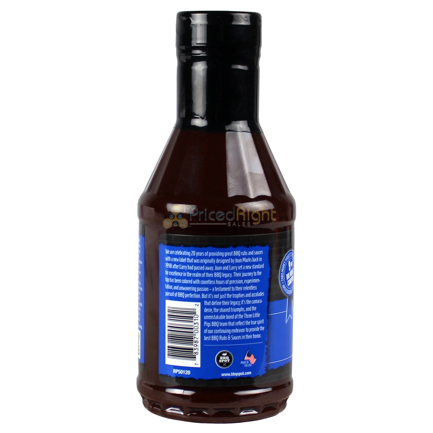Three Little Pigs Kansas City Competition BBQ Sauce 21.2 Oz Award Winning Recipe