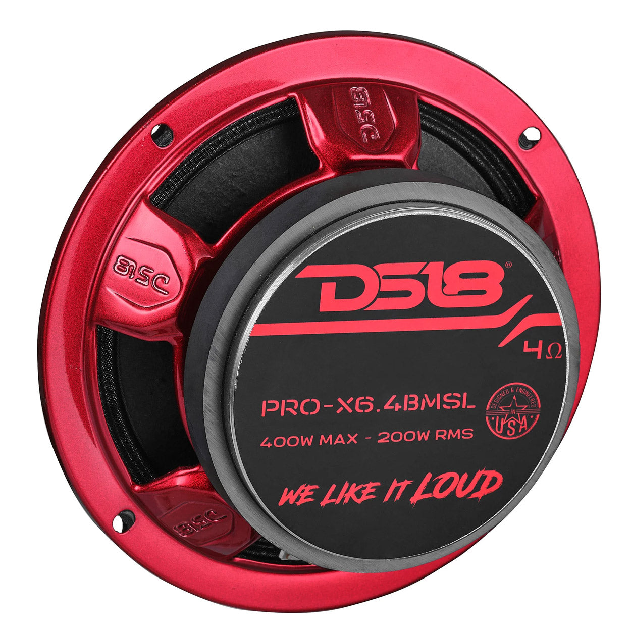 2 DS18 PRO-X6.4BMSL 400W Max 6.5" Slim Midrange Speaker and Bullet 4 Ohm Shallow