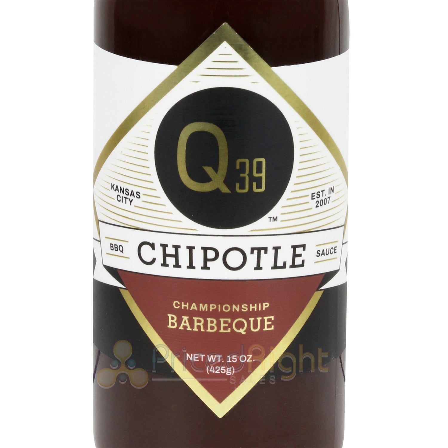 Q39 Chipotle Cilantro Championship BBQ Sauce Sweet & Smoky Gluten-Free 15 Oz